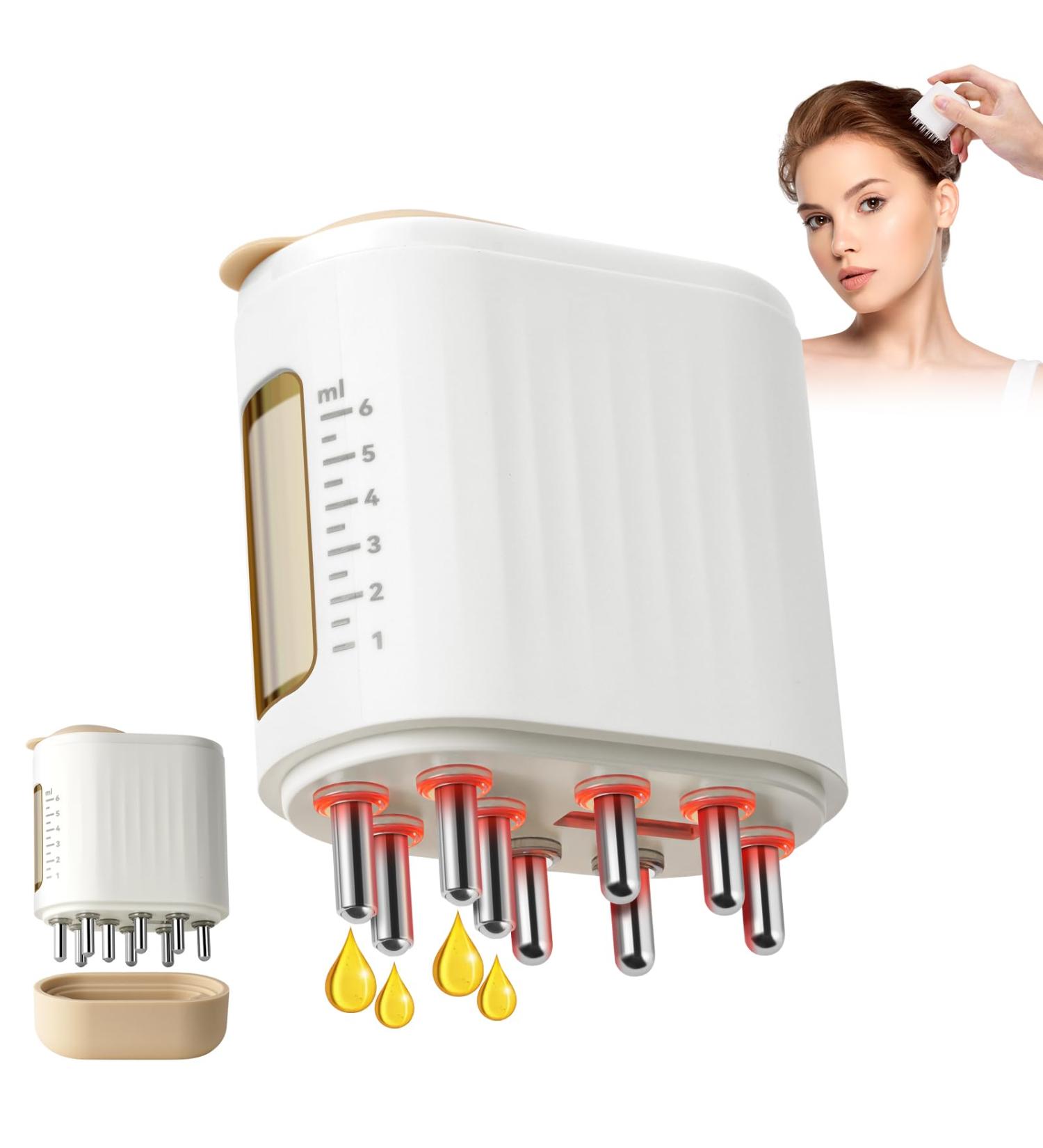 ACWOO 2-in-1 Electric Hair Oil Applicator & Scalp Massage Brush for Effective Hair Treatment - Buy Online on GoSupps.com
