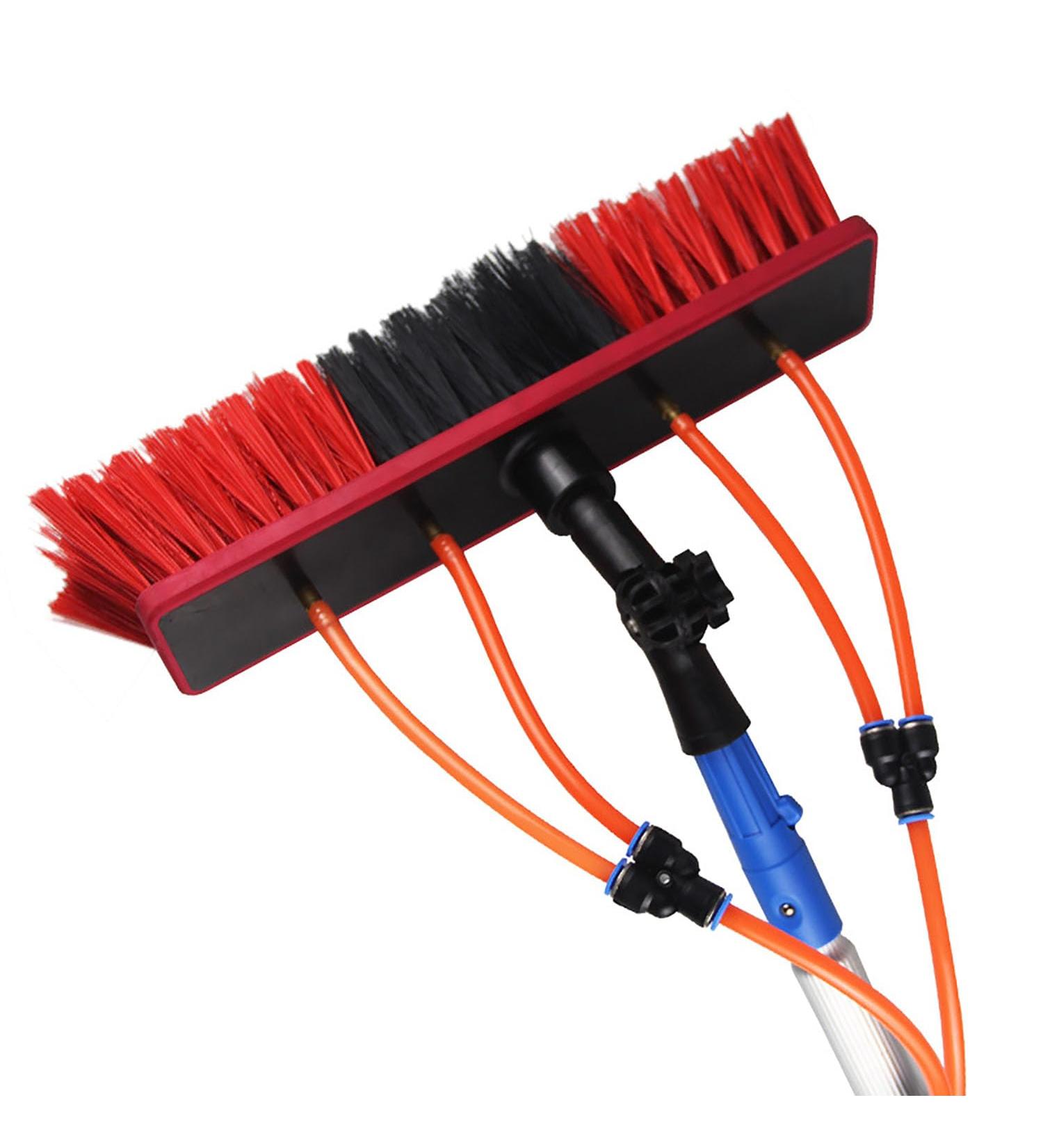 photovoltaic cleaner Window Cleaning Pole Window Cleaning Water-Fed Pole 30Ft Extendable Telesbrush Squeegee Attachment Window Professional Washer Kit 55cm Brush Head 6M/21FT - Buy Online on GoSupps.com