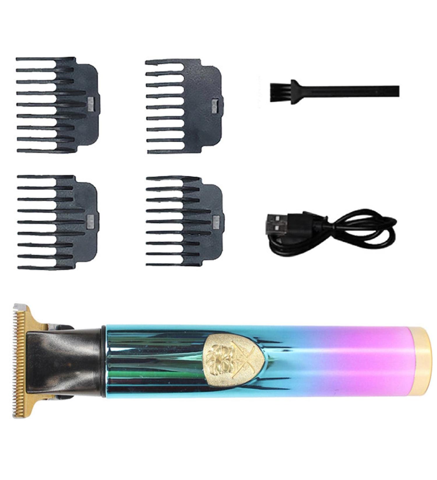 Dous T9 Hair Trimmer Professional T9 Mens T-Hair Clippers Electric Zero Gapped Cordless Hair Trimmer for Haircut & Grooming Rechargeable Green Purple - Buy Online on GoSupps.com