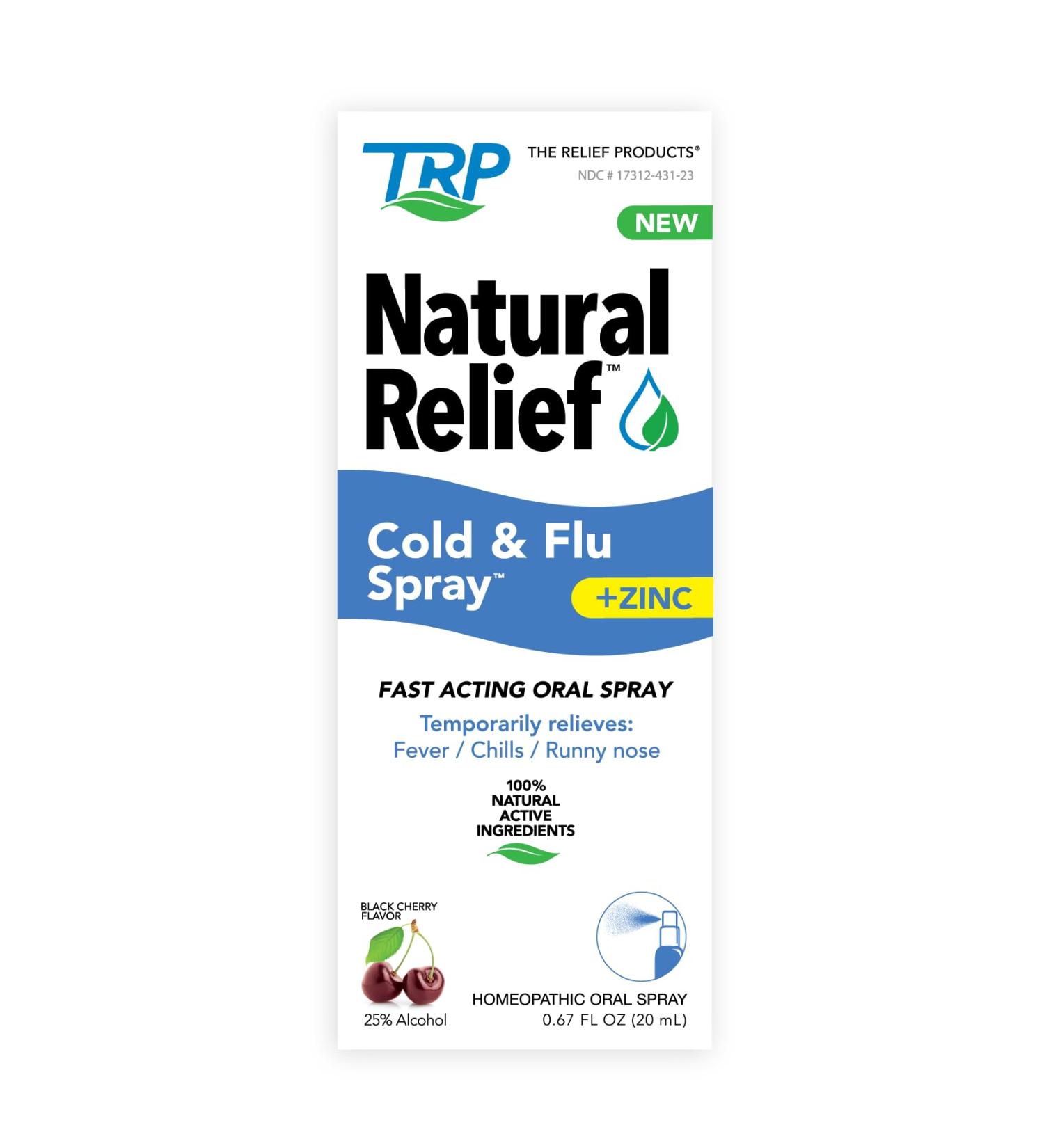 Natural Relief Cold and Flu Spray - Fast Acting Soothing Formula for International Shipping - Buy Online on GoSupps.com