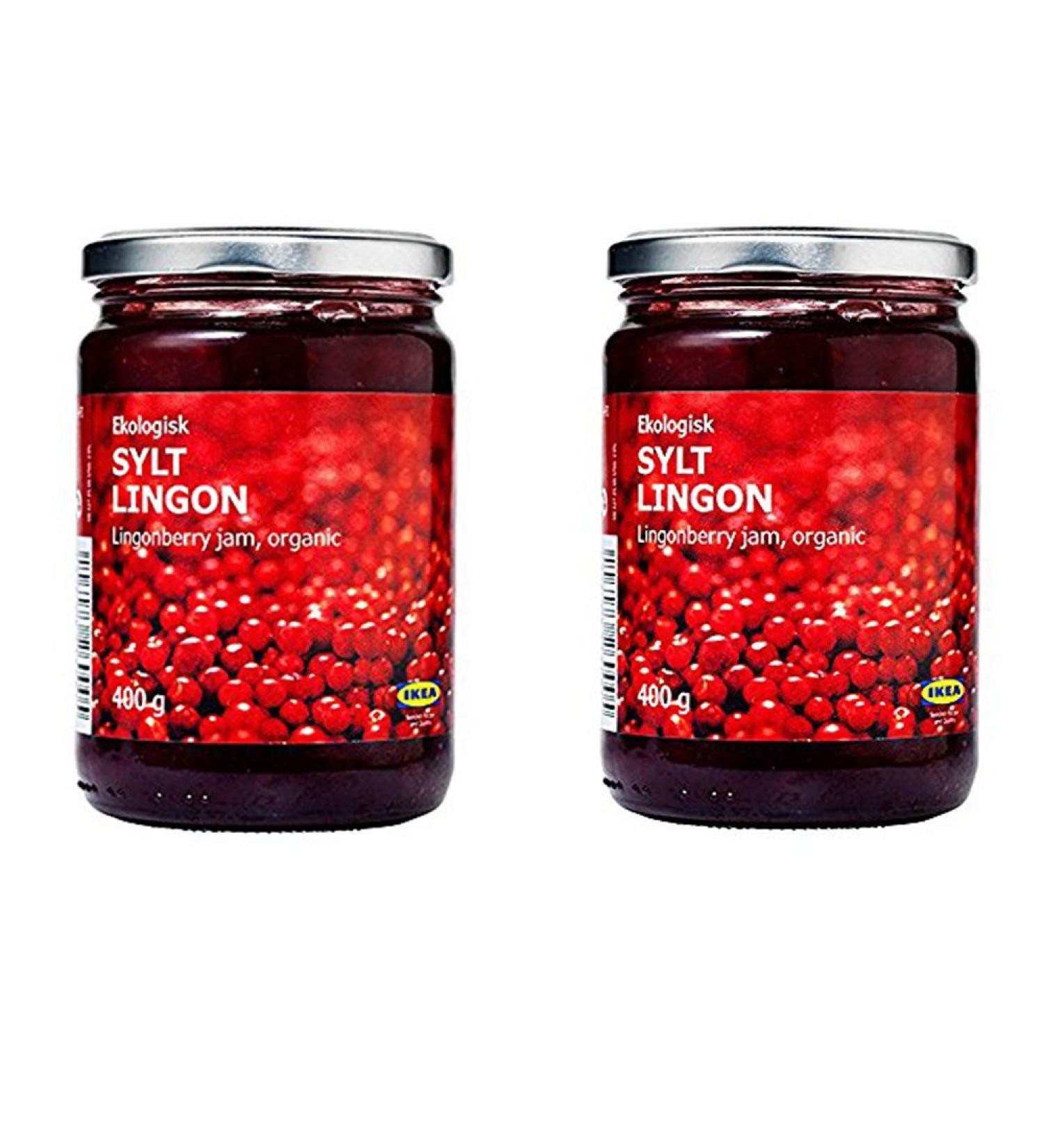 Sylt Lingon Lingonberry preserves Ikea Food 14.1 oz jar - Super fruit (2 Jars)