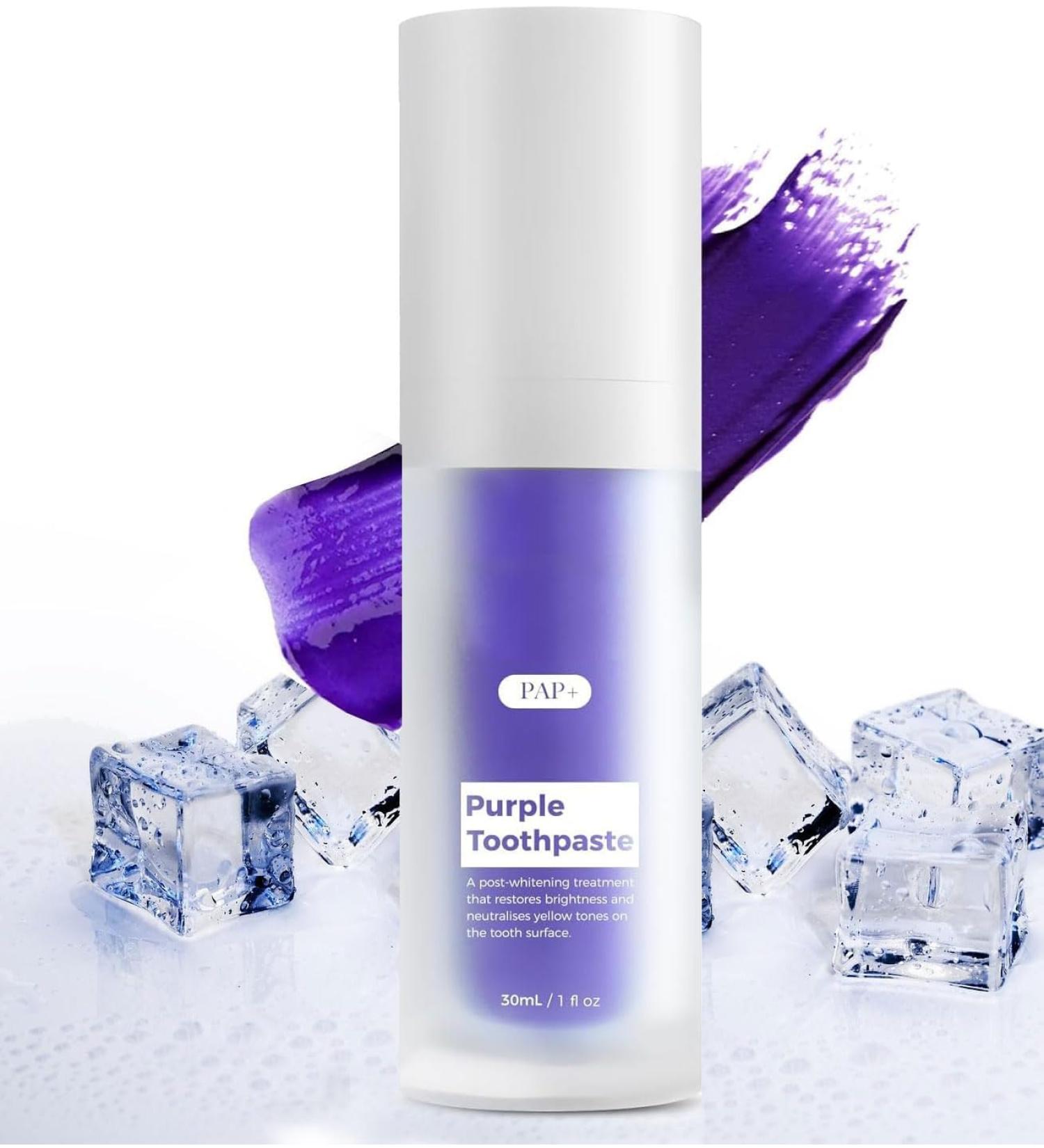 Purple Toothpaste for Teeth Whitening: Best Color-Correcting Toothpaste for Stain Removal Sensitive Teeth Brightening & Non-Peroxide Whitening for Adults 1 fl oz (2pack Package May Vary) 1 Fl Oz (Pack of 2) - Buy Online on GoSupps.com