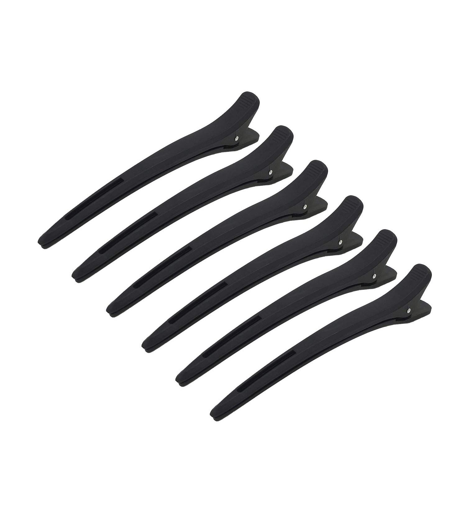 Ilvisest Non-Slip Duckbill Hair Clips 6 Pack - Professional Salon Clips for Thick and Thin Hair Styling Sectioning - Black - Buy Online on GoSupps.com
