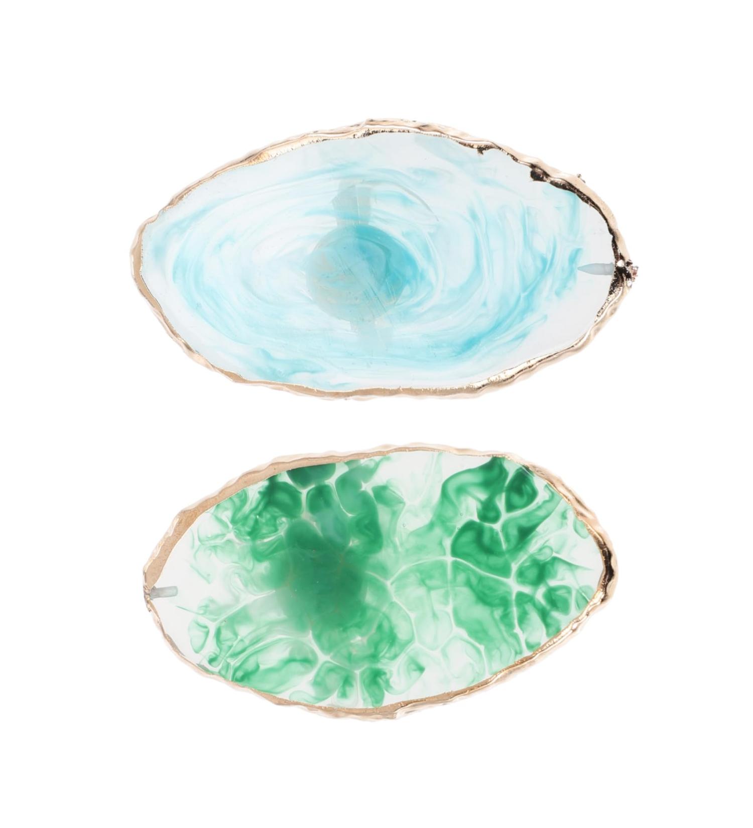 STOBAZA Lot de 2 Palettes Annulaires pour Nail Art Taille Unique Palettes de Manucure en Plastique M lange Vernis Ongles Usage Professionnel et Personnel Couleurs Bleu et Vert  - Buy Online on GoSupps.com