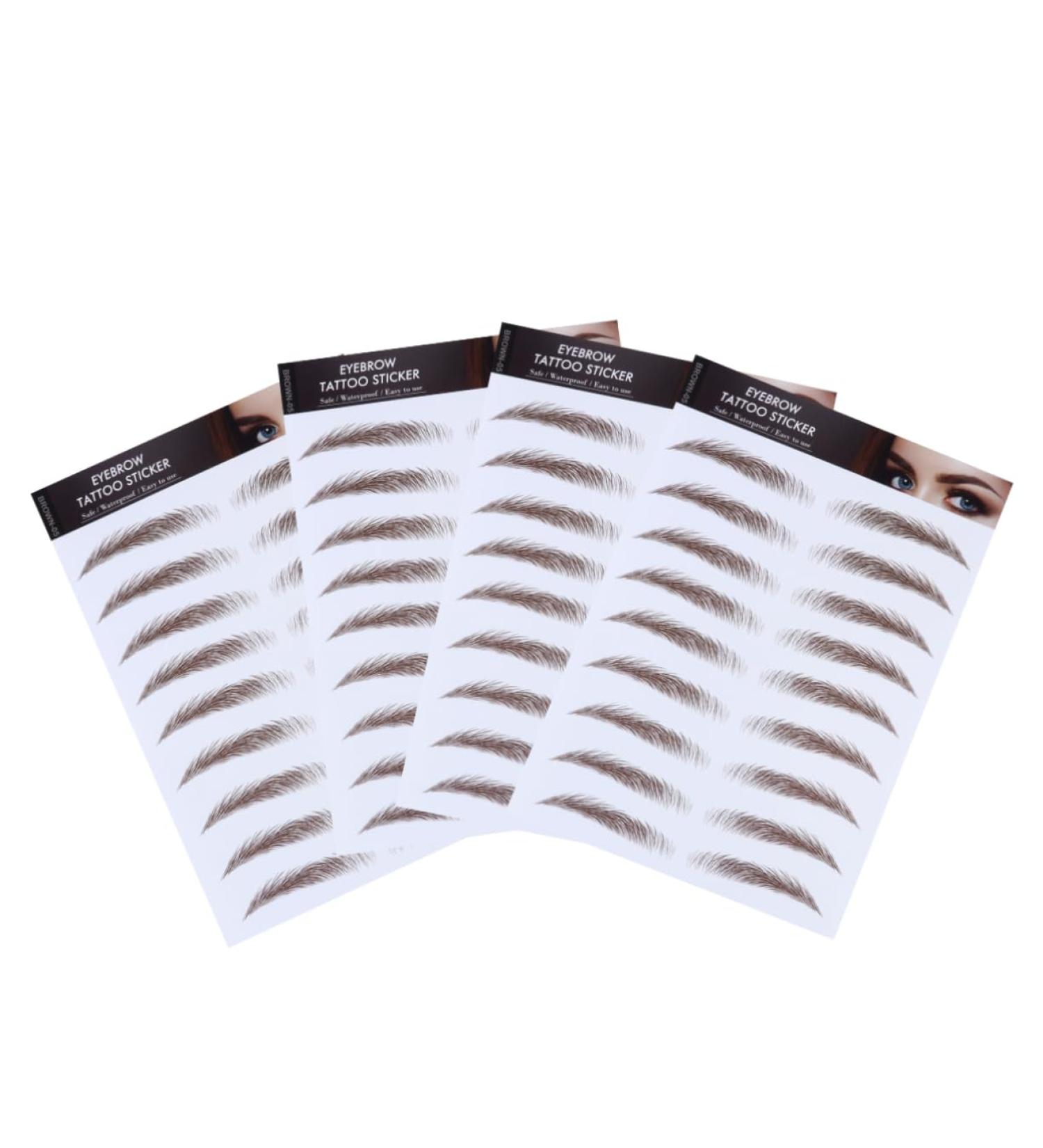 Angoily 4pcs Eyebrow Stickers Waterproof Eyebrow Brown Eyebrow Tool 3d Shaping Post Paper - Buy Online on GoSupps.com