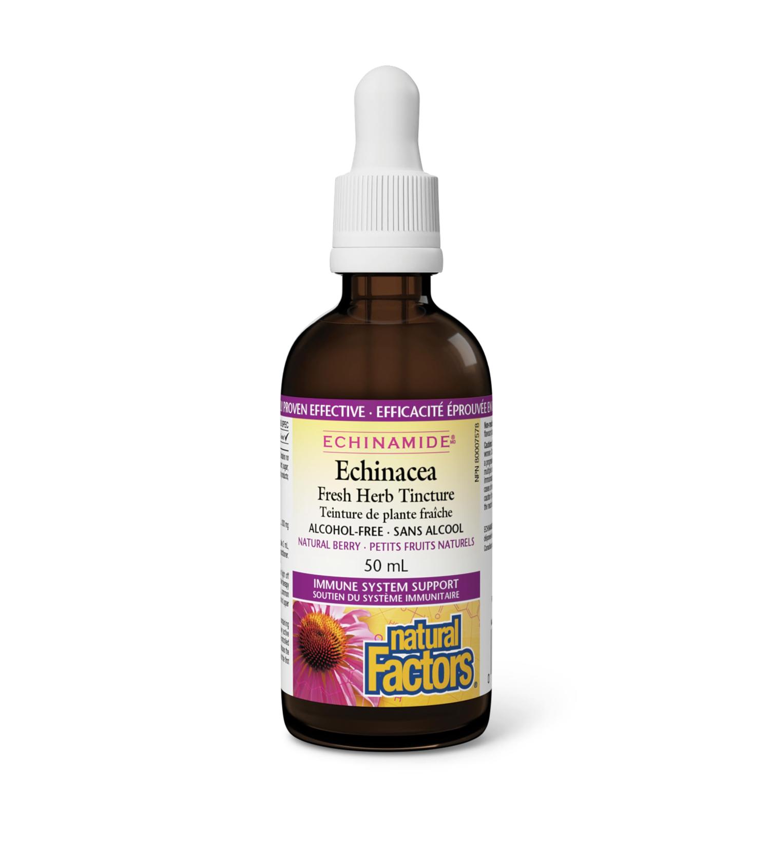 Echinacea Alcohol-Free Fresh Herb Tincture Natural Berry ECHINAMIDE - Buy Online on GoSupps.com