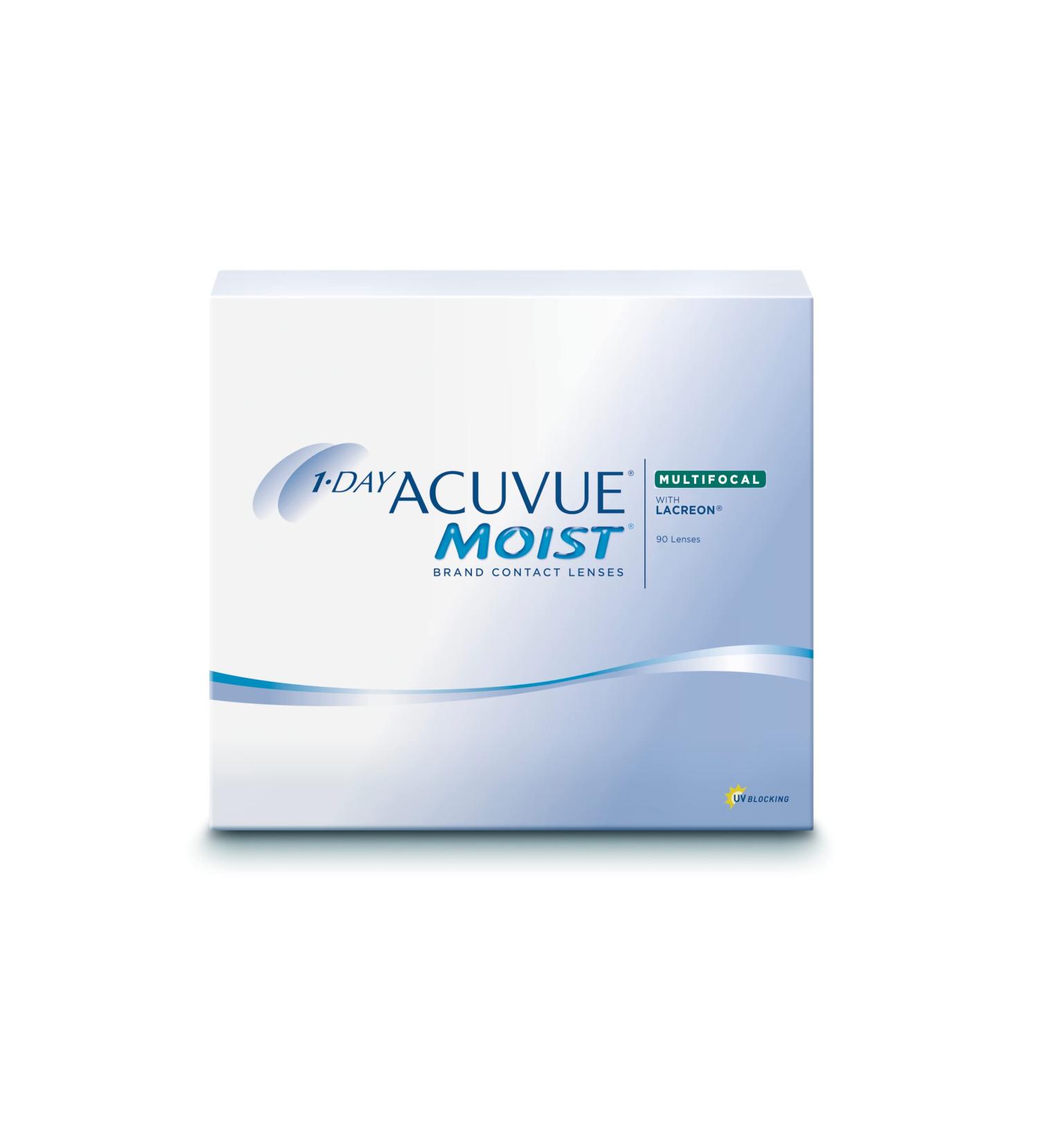 Buy Acuvue 1-Day Moist Multifocal Daily Soft Lenses - 90 Pieces | BC 8.4 mm | DIA 14.3 | -3.5 Diopters | ADD HIGH - International Shipping Available - Buy Online on GoSupps.com
