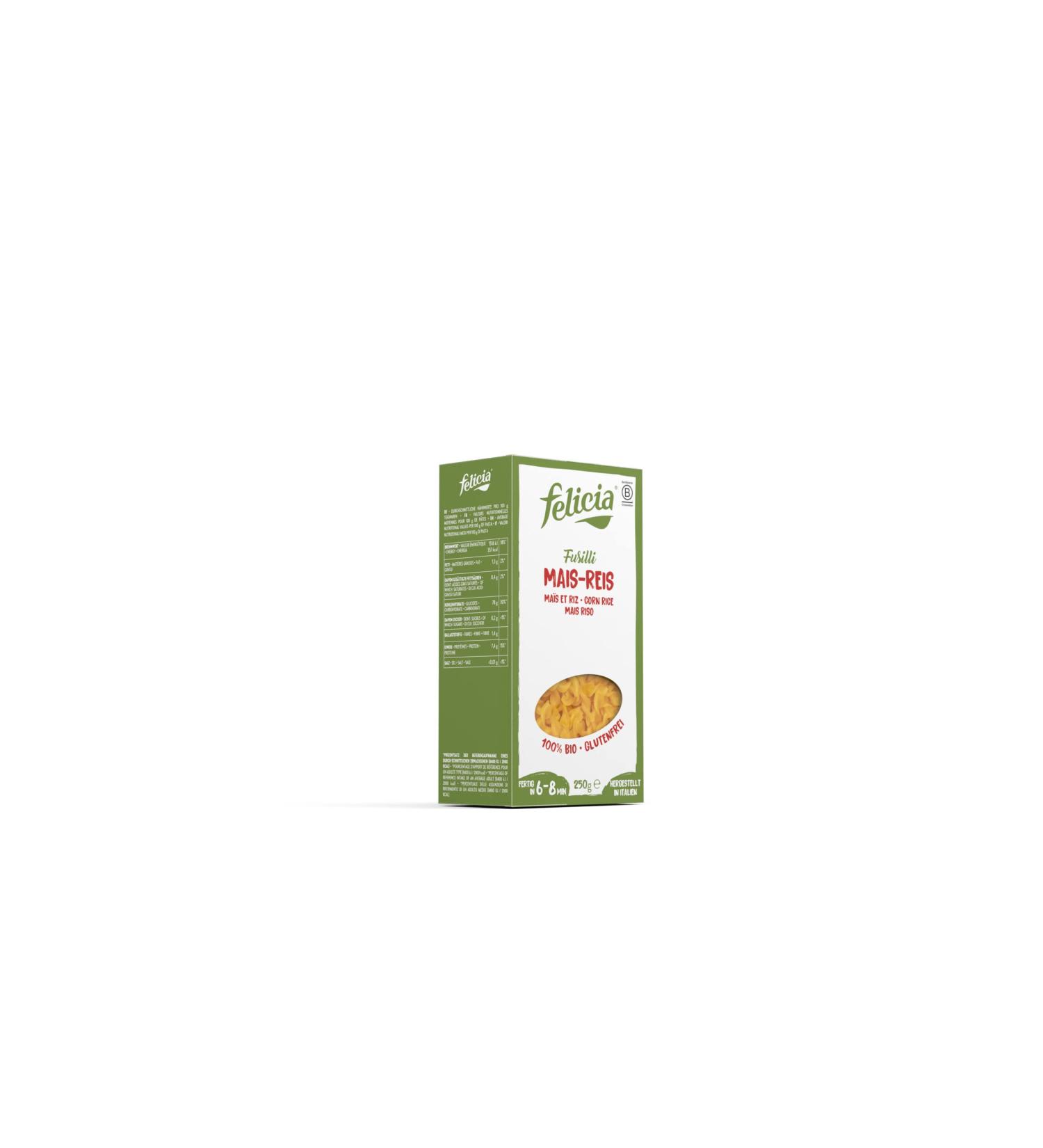 felicia Felicia Organic pasta with corn and fusilli rice 250g