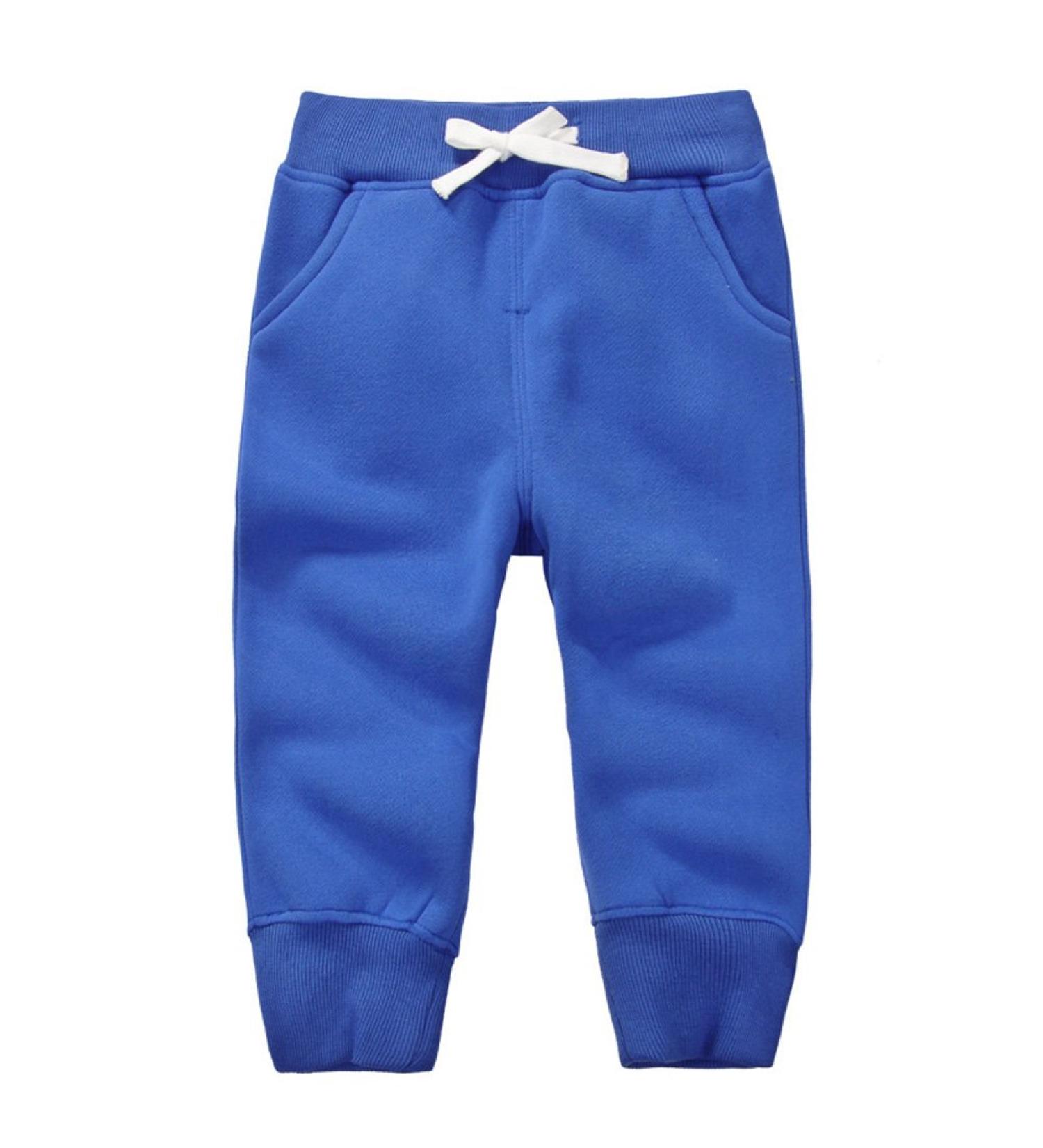 CuteOn Unisex Kids Elastic Waist Cotton Warm Trousers - Blue (5 Years) - Buy Online on GoSupps.com