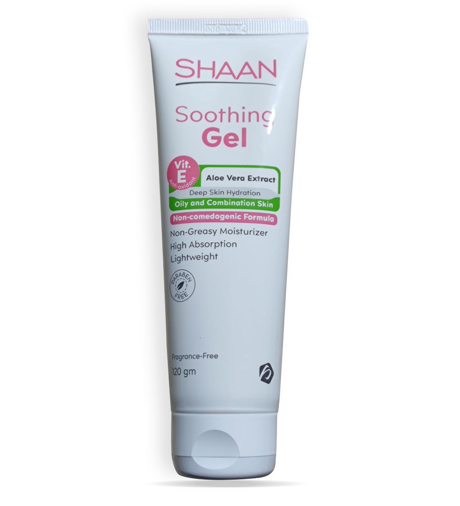 Shaan Gel Body and face Moisturizing Skin With Almond Oil allantoin And Vitamin E (4.23 oz / 120 g)