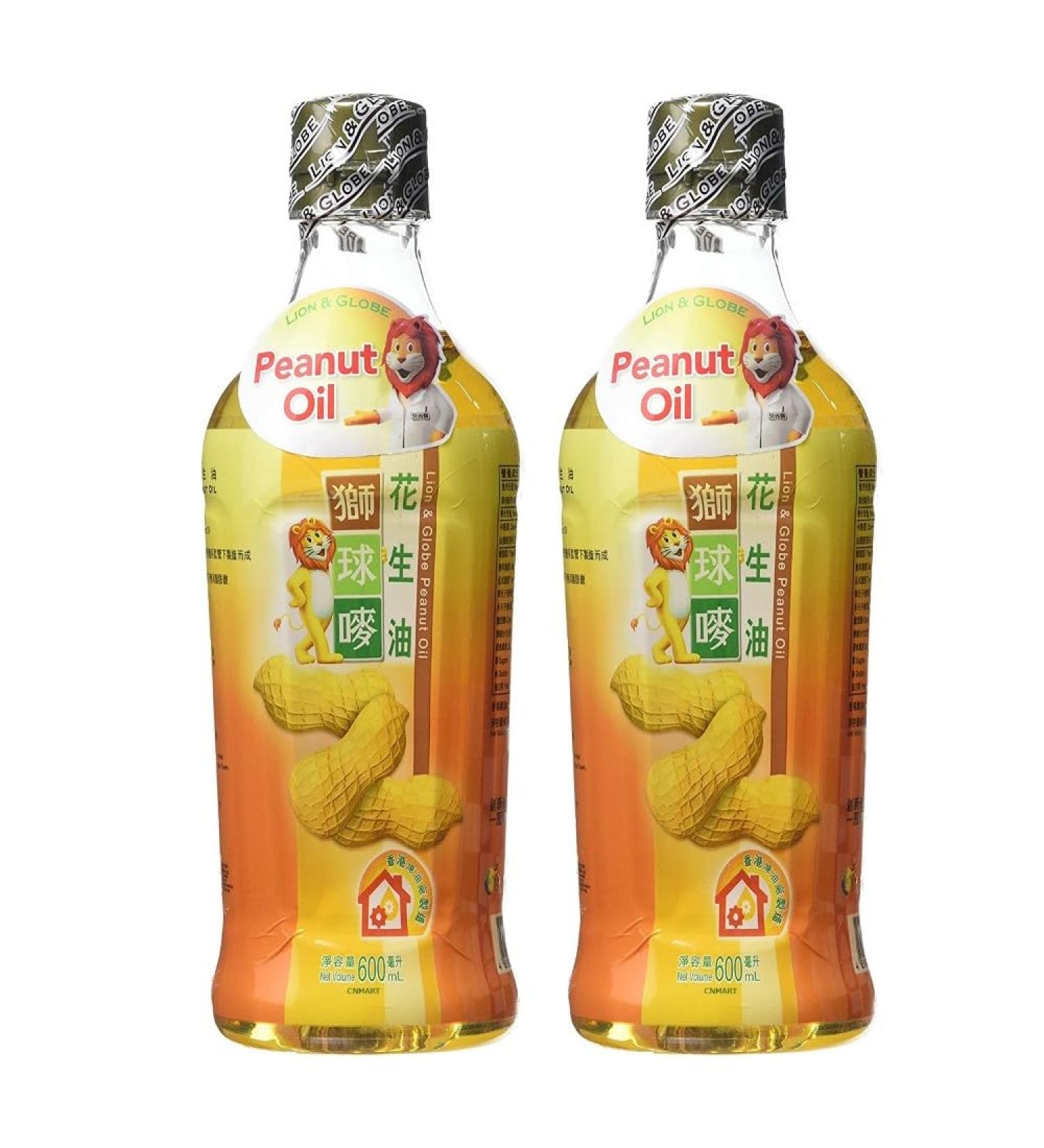 Hong Kong Lion & Globe Peanut Oil (Ideal for Frying Saut ing and Dressings) 600ml (Pack of 2) by CNMART - Buy Online on GoSupps.com