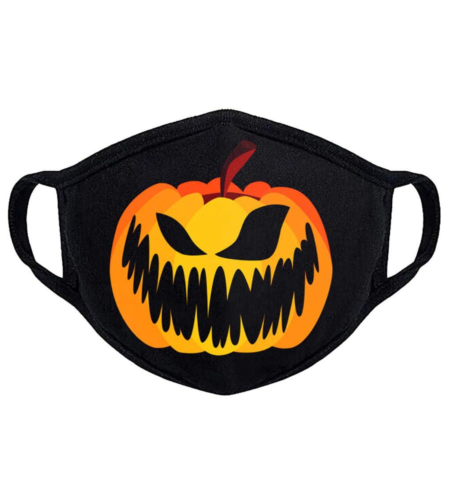 riou Halloween Men's Mouth and Nose Protection Washable with Motif Reusable Neckerchief Multifunctional Scarf