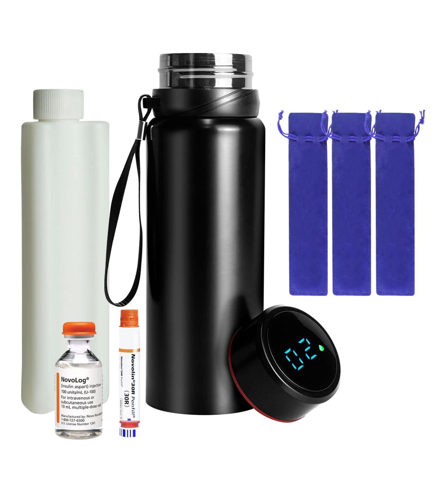 MLIYYBE 48H Insulin Pen Cooler Travel Case with Temperature Display - TSA Approved Diabetic Medicine Cooling Box - Buy Online on GoSupps.com