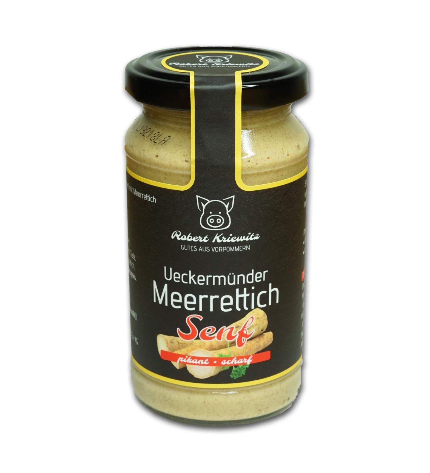  Robert Kriewitz Ueckerm nde horseradish mustard - Robert Kriewitz butcher shop - 200 ml - Buy Online on GoSupps.com