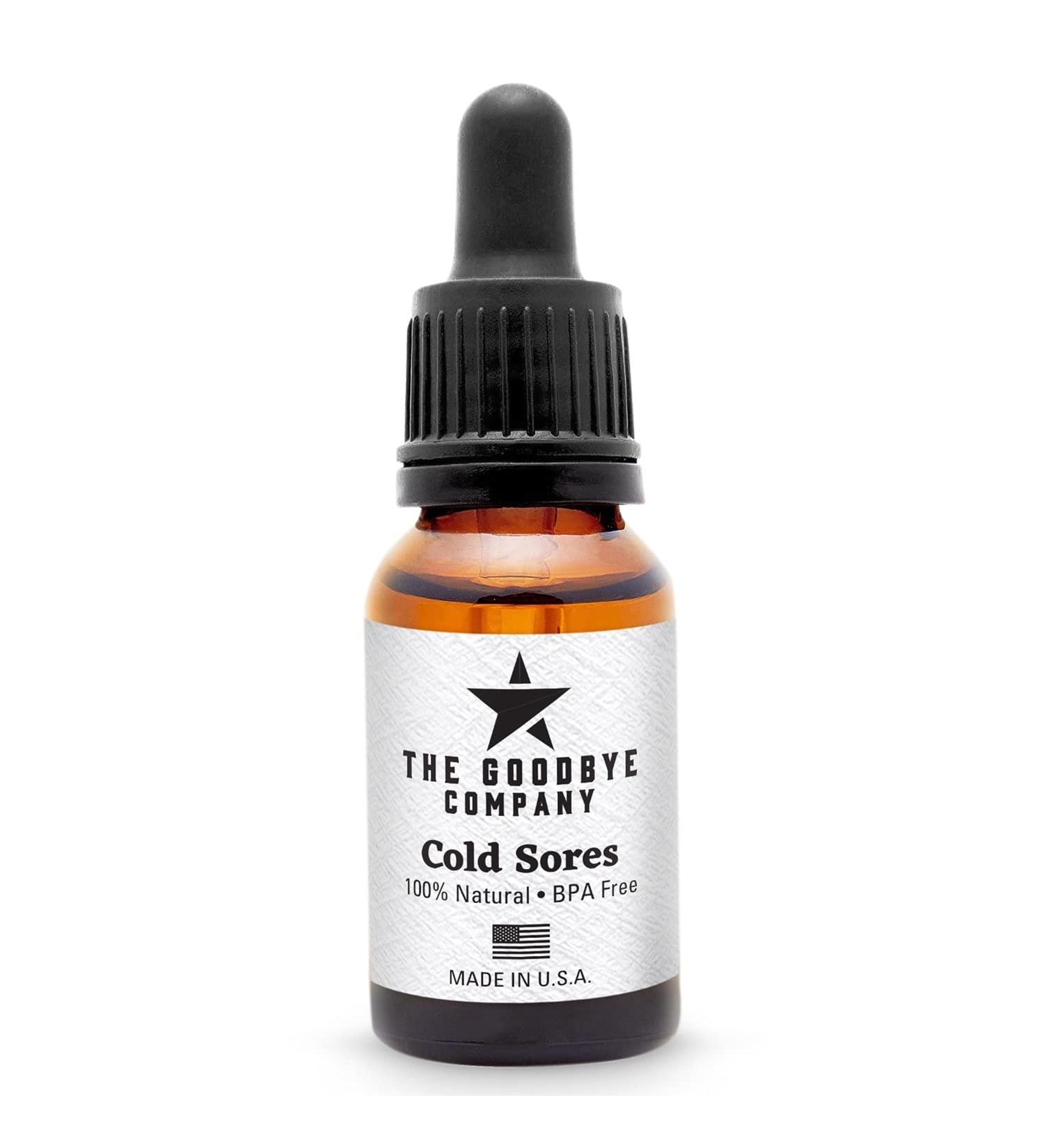 The Goodbye Company Cold Sores Treatment - Omega 9 Oil with Geranium & Lemon Essential Oils (15 mL) - Buy Online on GoSupps.com