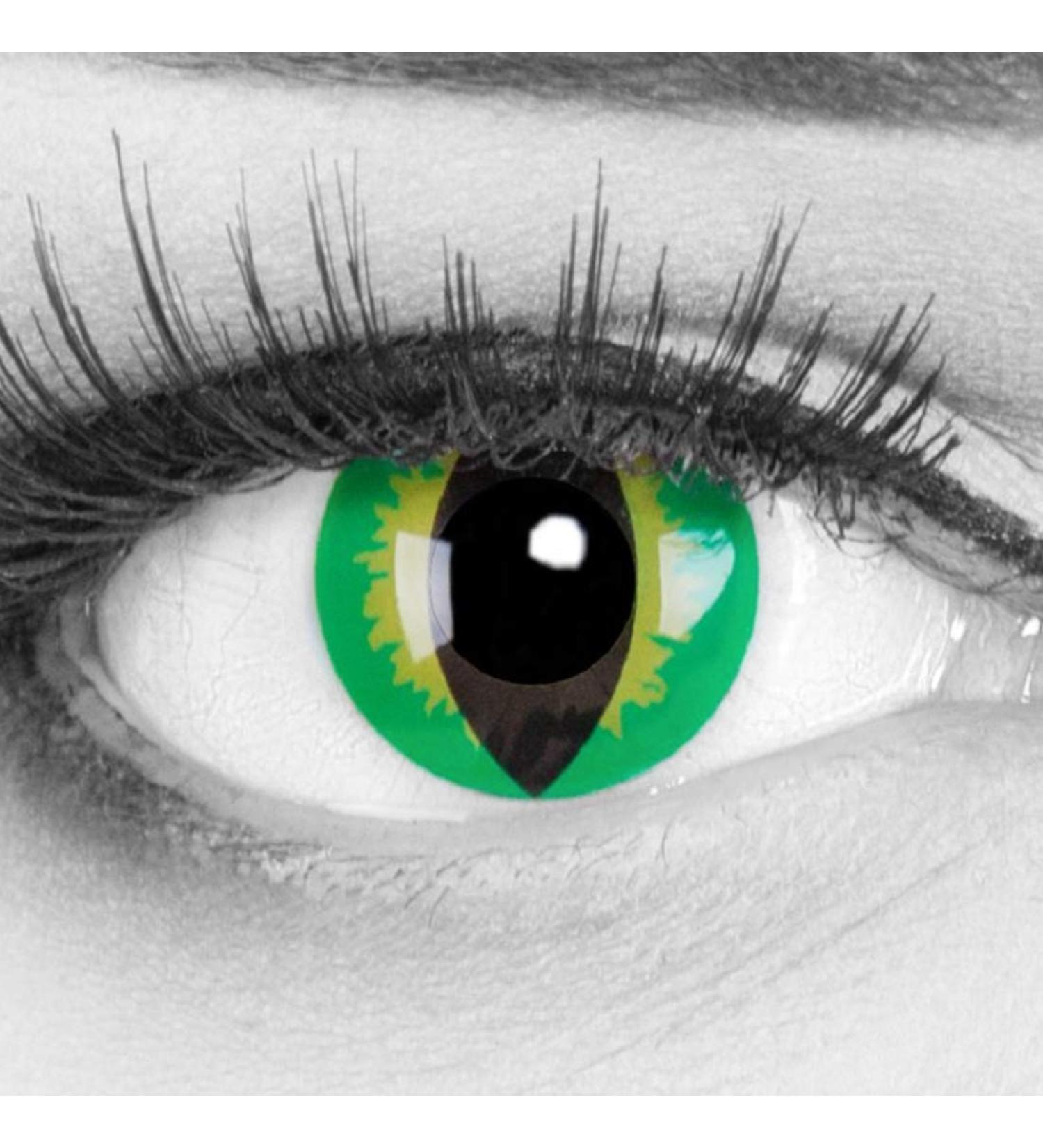 Funnylens Green Yellow Snake Eyes Contact Lenses | Perfect for Halloween & Carnivals | Free Lens Case Included - Buy Online on GoSupps.com