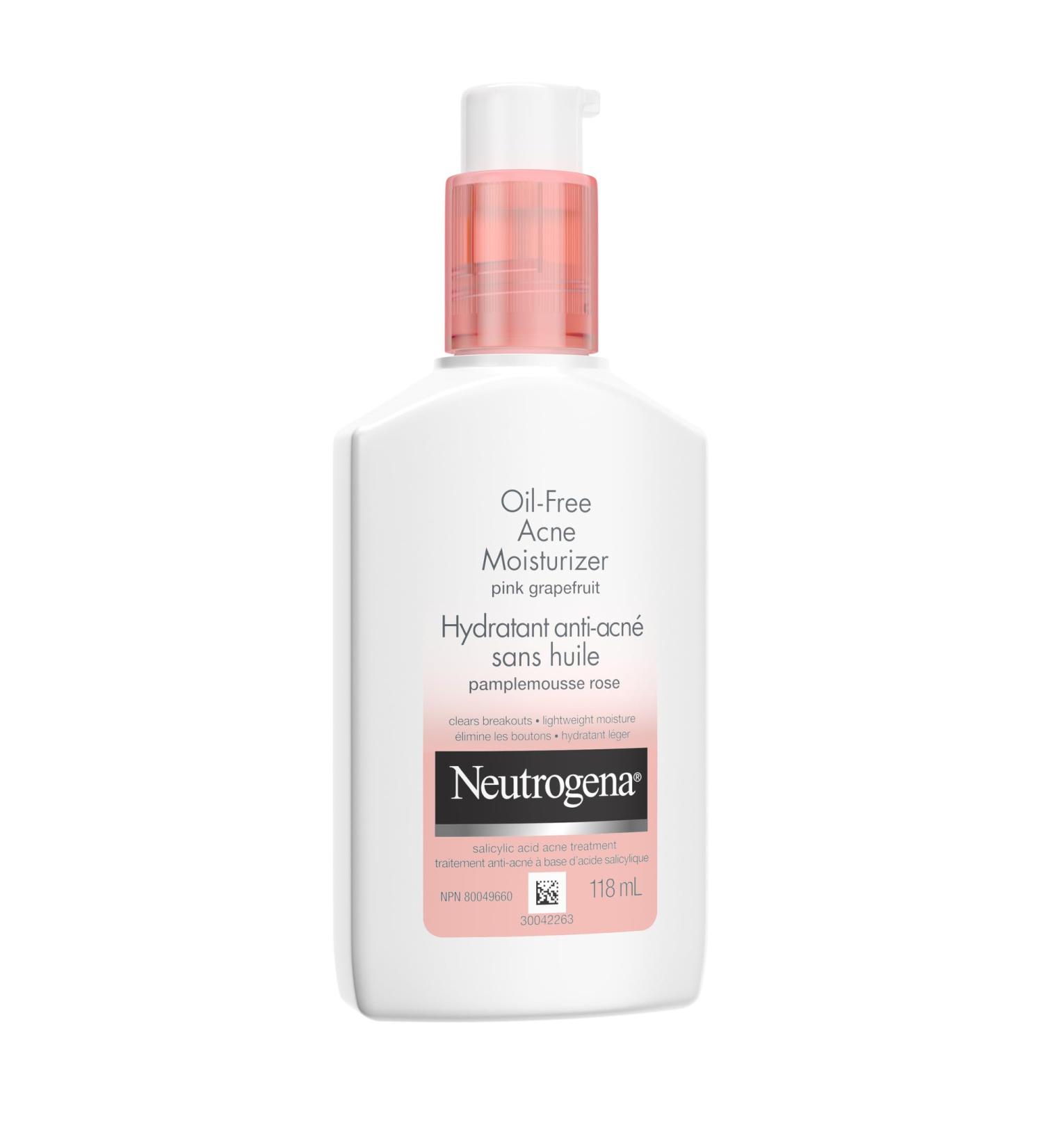 Neutrogena Acne Moisturizer Pink Grapefruit Salicylic Acid Acne Treatment 118 mL - Buy Online on GoSupps.com