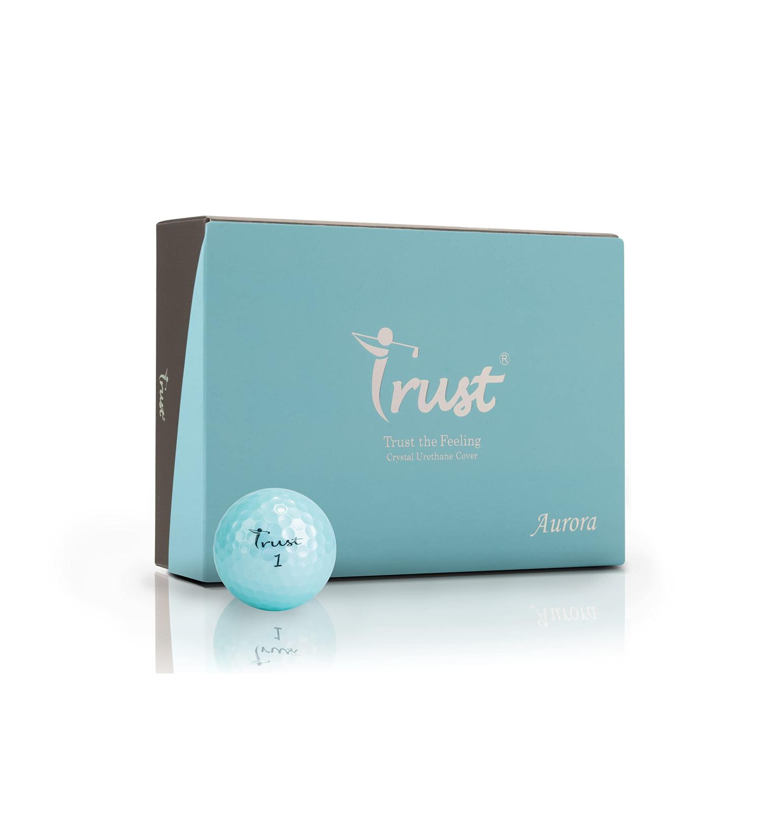 Trust Aurora Blue Crystal Urethane Golf Balls - 3 Piece Set for Soft Feel and Distance Control - 1 Dozen - Buy Online on GoSupps.com