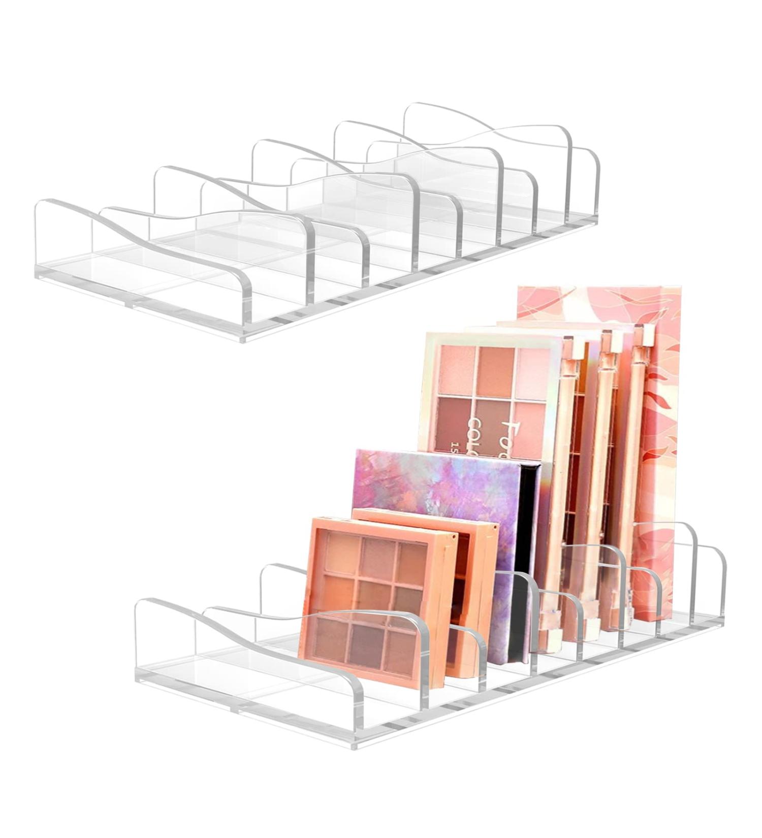 FLMOUTN 2 Pack Makeup Palette Organizer - Acrylic 8-Cell Storage for Eyeshadow Contour Kit & Blush - International Shipping Available - Buy Online on GoSupps.com