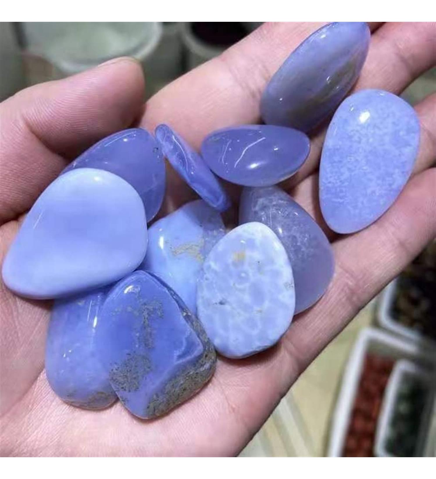 Natural Crystals and Stones 100g 10mm-20mm Natural Blue Lace Agate Tumbled Gemstones Crystal Gravel for Stone for Decoration kaixun - Buy Online on GoSupps.com