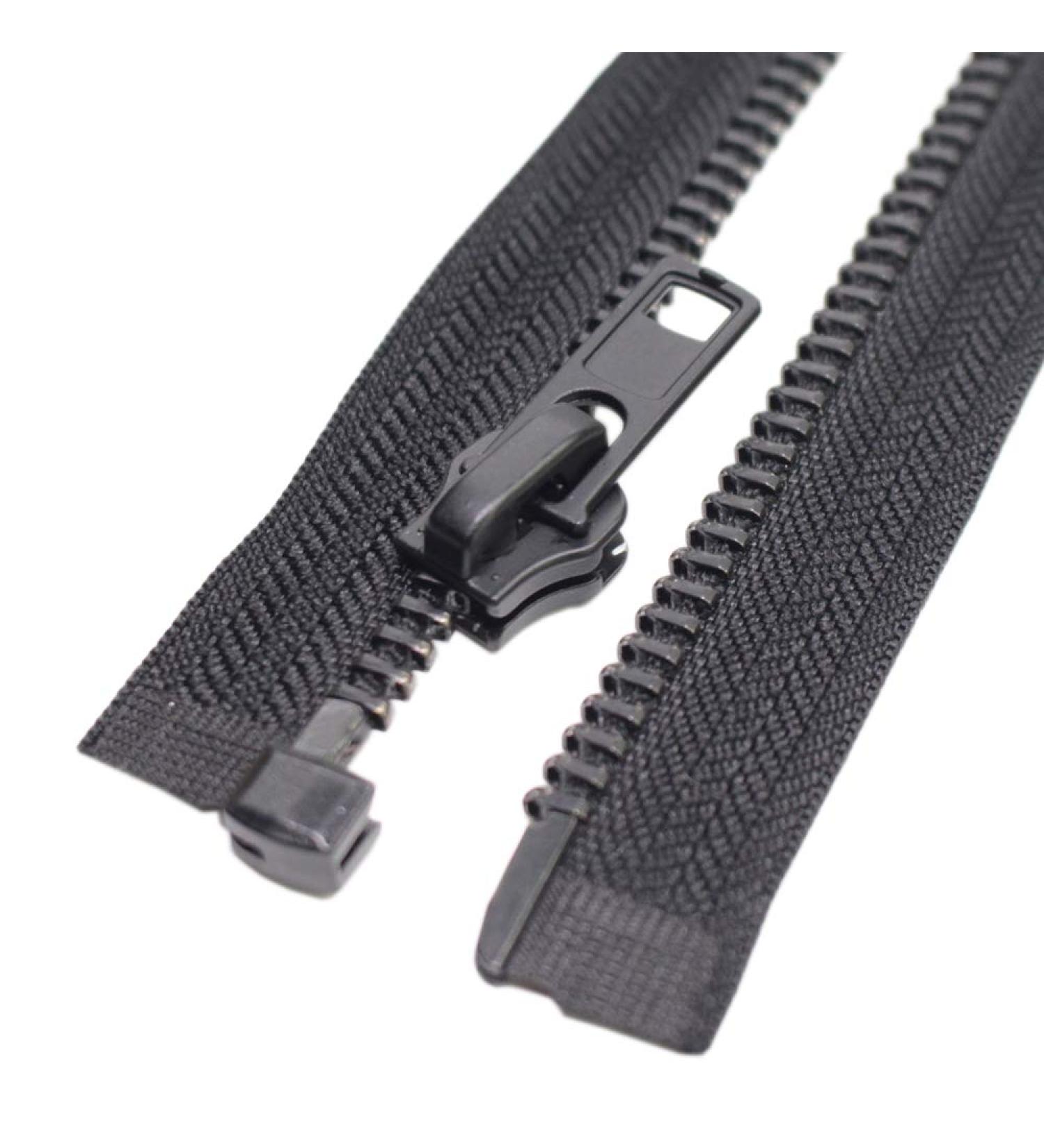 MebuZip 8 - 27 Black Nickel Teeth Separating Jacket Zipper - Heavy Duty Metal Zipper for Men's Coats - Right-Handed Zipper - Buy Online on GoSupps.com