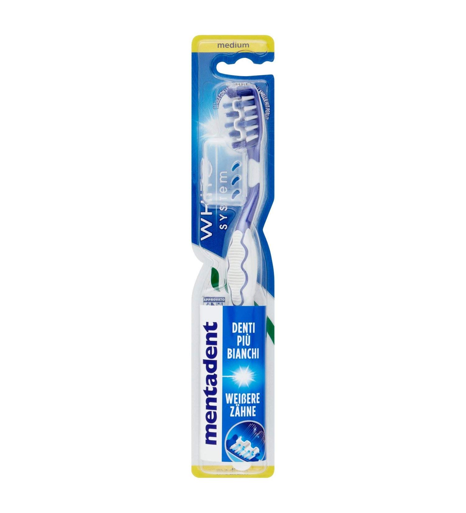 Buy Mentadent Toothbrush White System Medium - International Shipping Available - Buy Online on GoSupps.com