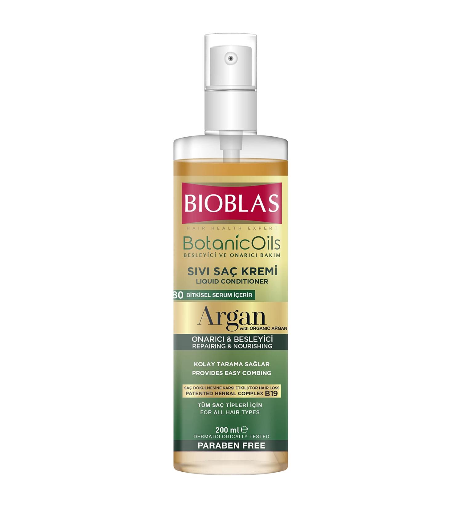 Bioblas argan with organic argan oil of liquid conditioner spray - effective against hair loss and also gives it glossy 200 ml