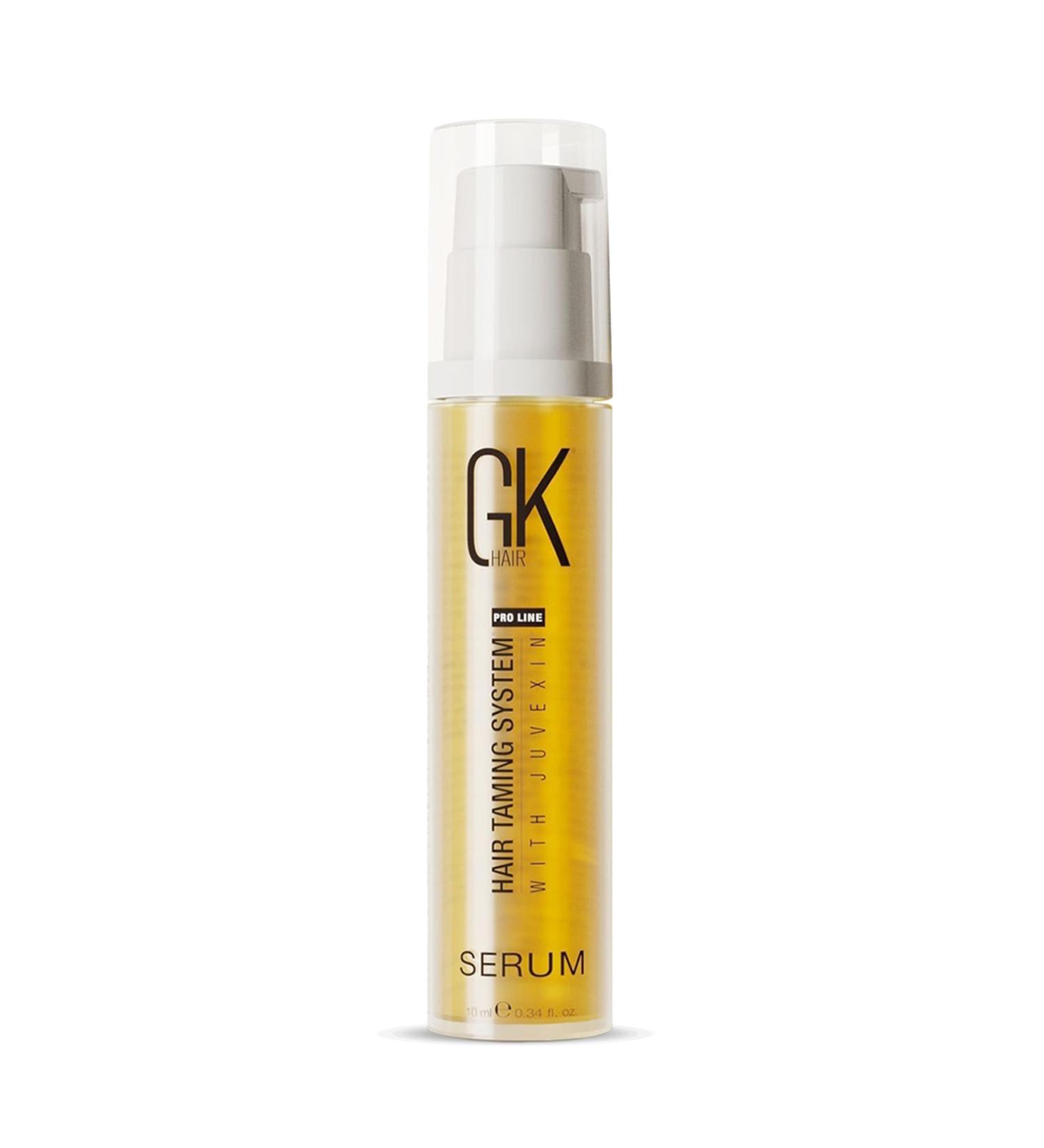 GK HAIR Global Keratin 100% Organic Argan Oil Anti Frizz Hair Serum (0.34 Fl Oz/10ml) Styling Gl ttung Kr ftigung Hydratisierung & Ern hrung Hitzeschutz Glanz Frizz Control Dry Damage Hair Repair - Buy Online on GoSupps.com