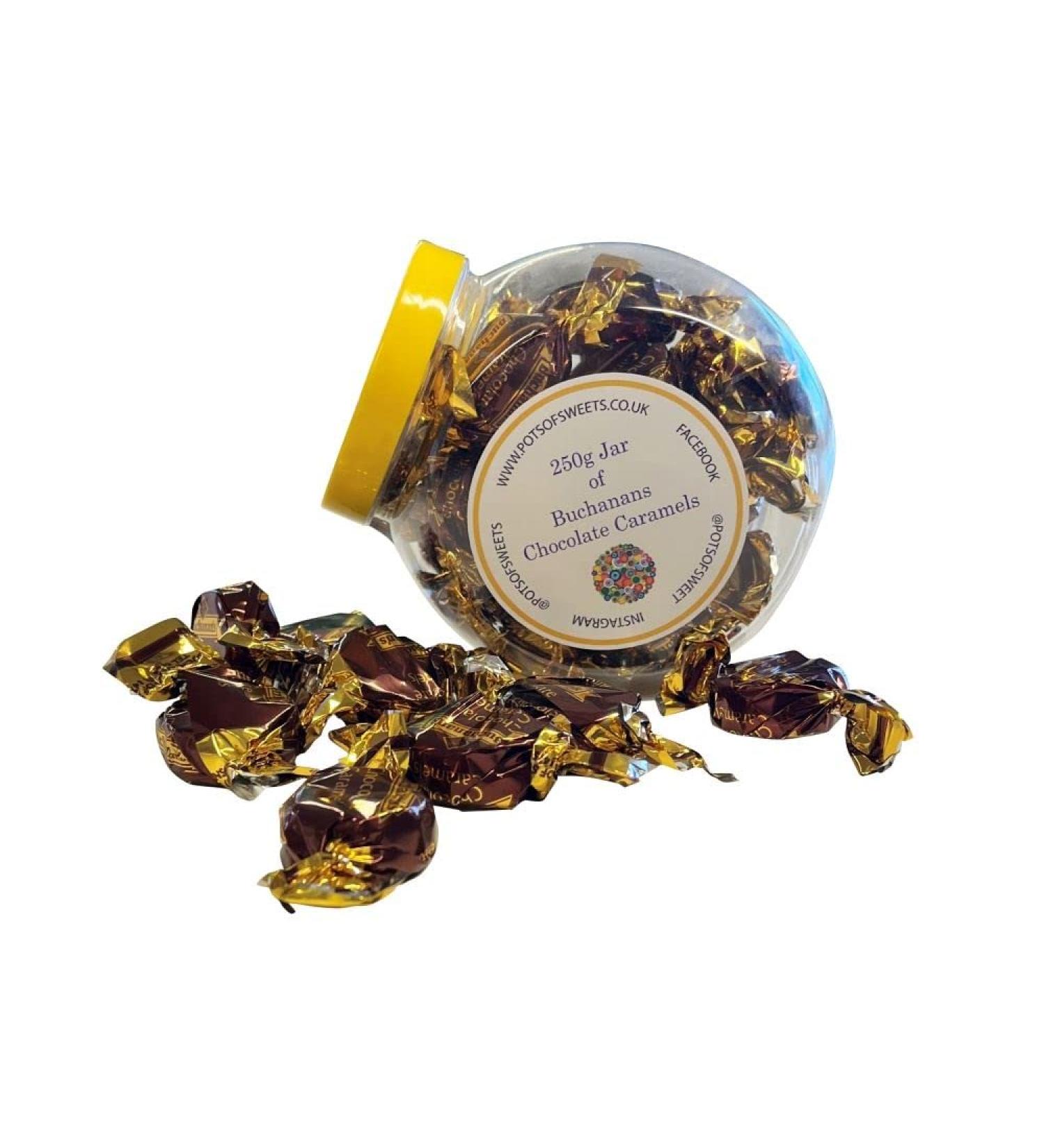 Buchanan's Chocolate Caramel Toffees - 250g Cookie Jar, Individually Wrapped | Shop Now! - Buy Online on GoSupps.com