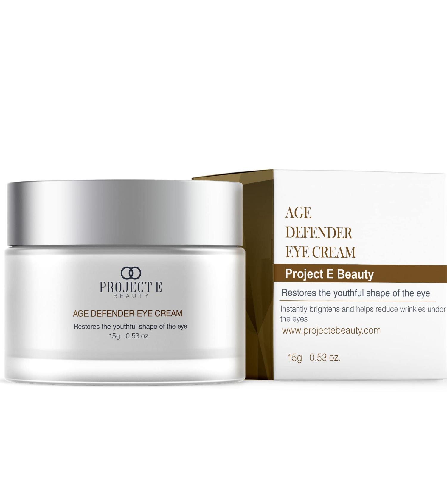 Project E Beauty Age Defender Eye Cream - Brightening & Smoothing Anti-Aging Eye Treatment Reduces Dark Circles & Lines Hydrating Formula 15g - Buy Online on GoSupps.com