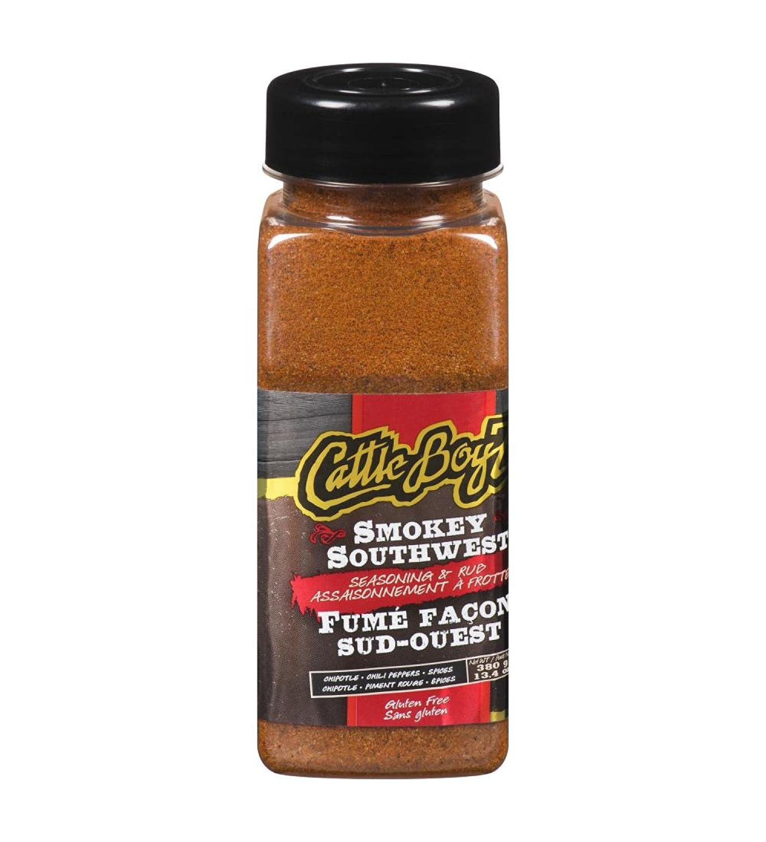 Cattleboyz Smokey Southwest Seasoning & Rub Gluten Free Perfect for BBQ + Stir Fry No MSG 380g - Buy Online on GoSupps.com