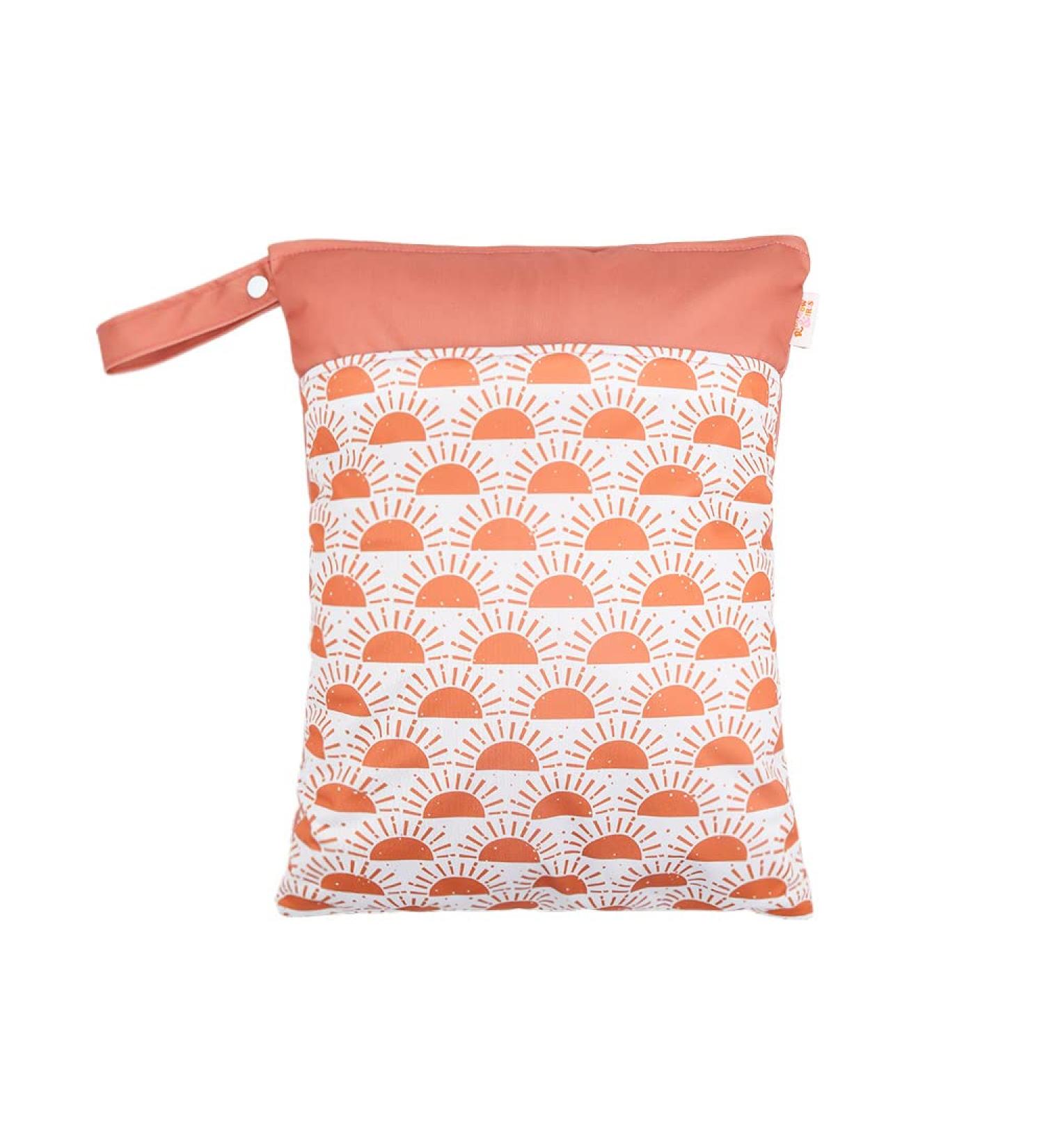 Wet Dry Bag for Baby Cloth Diapers - Reusable & Washable Stroller Diaper Bag - Travel & Gym Bag with 2 Pockets 11.8*15.7 inch - Buy Online on GoSupps.com