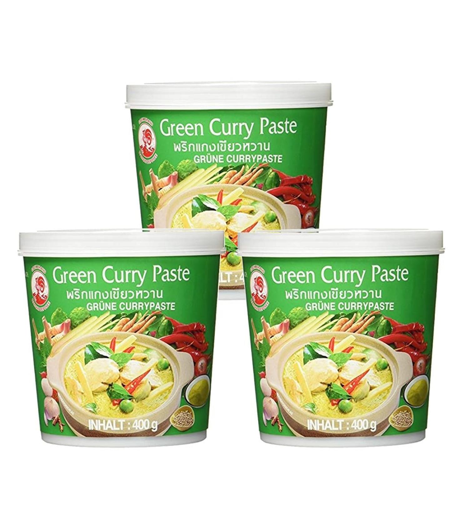  yoaxia Marke Yoaxia Set of 3 jars of green curry paste 400g + small lucky charm pendant - Buy Online on GoSupps.com