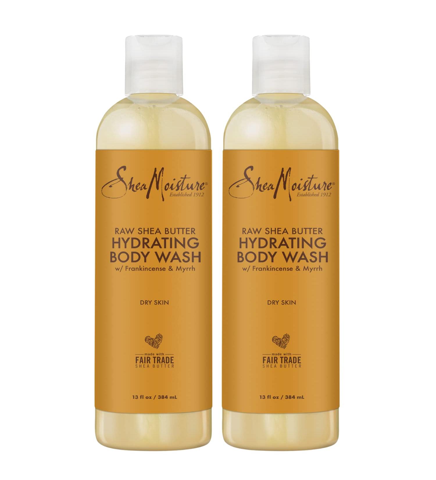 Shea Moisture Raw Shea Butter Hydrating Body Wash with Coconut Oil & Vitamin E - Pack of 2, 13 Fl Oz Ea | Frankincense Myrhh Coconut - Buy Online on GoSupps.com