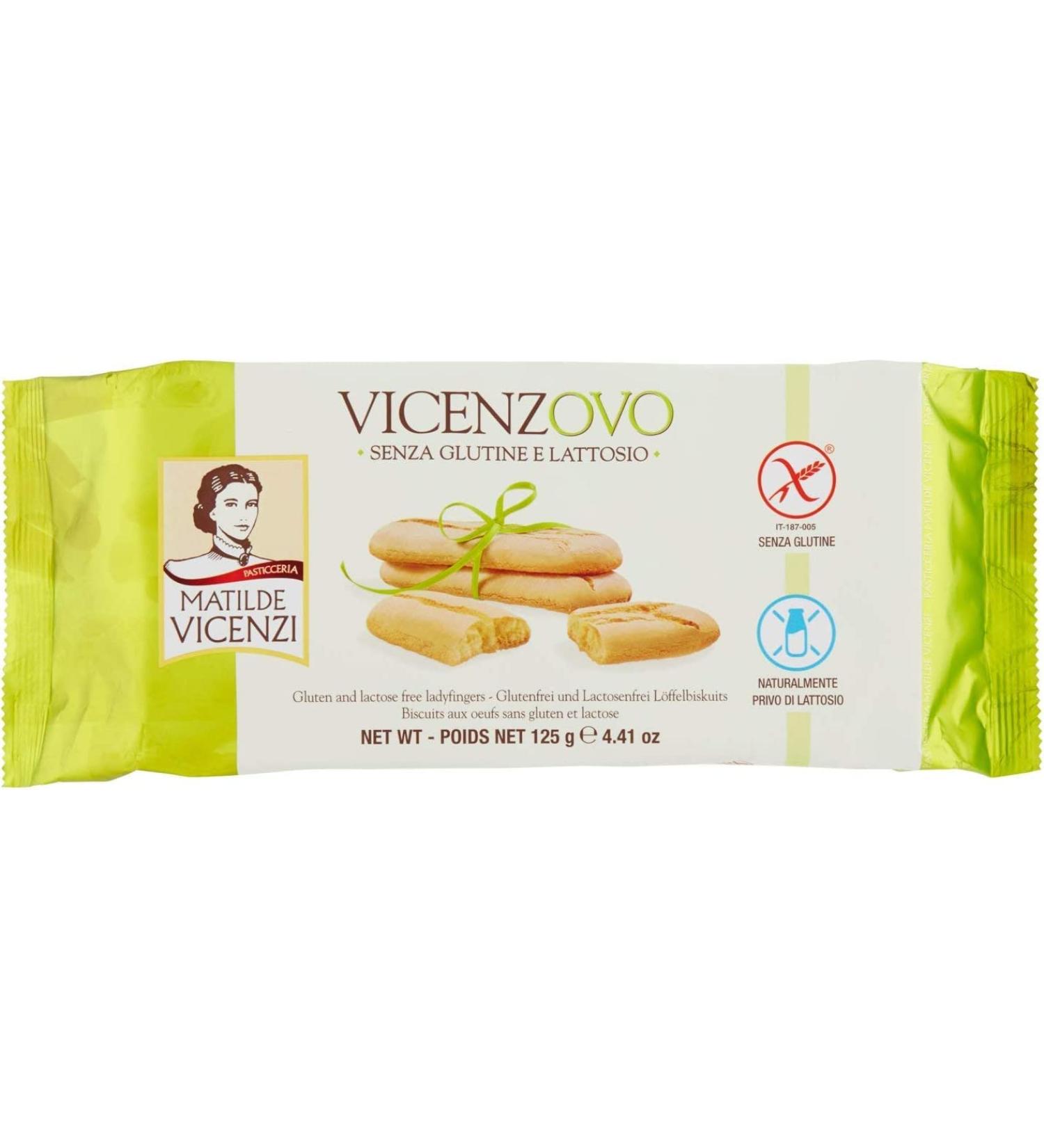 Matilde Vicenzi Vicenzovo Senza Glutine Glutine Biscuits for Tiramisu 125 g Pack of 3 - Buy Online on GoSupps.com
