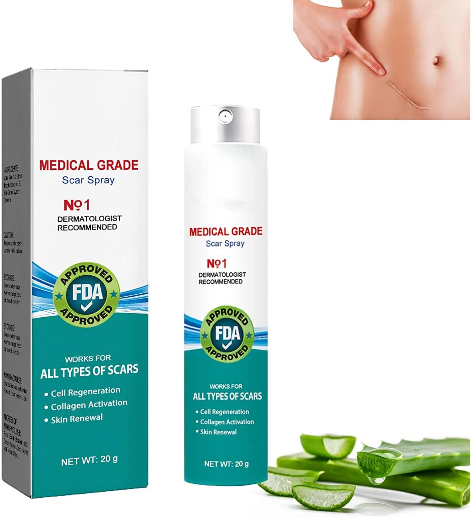 Advanced Scar Spray for All Types of Scars - Gentle Acne Scar Treatment for Face - Skin Care for Acne Prone Skin - 2PCS - Buy Online on GoSupps.com