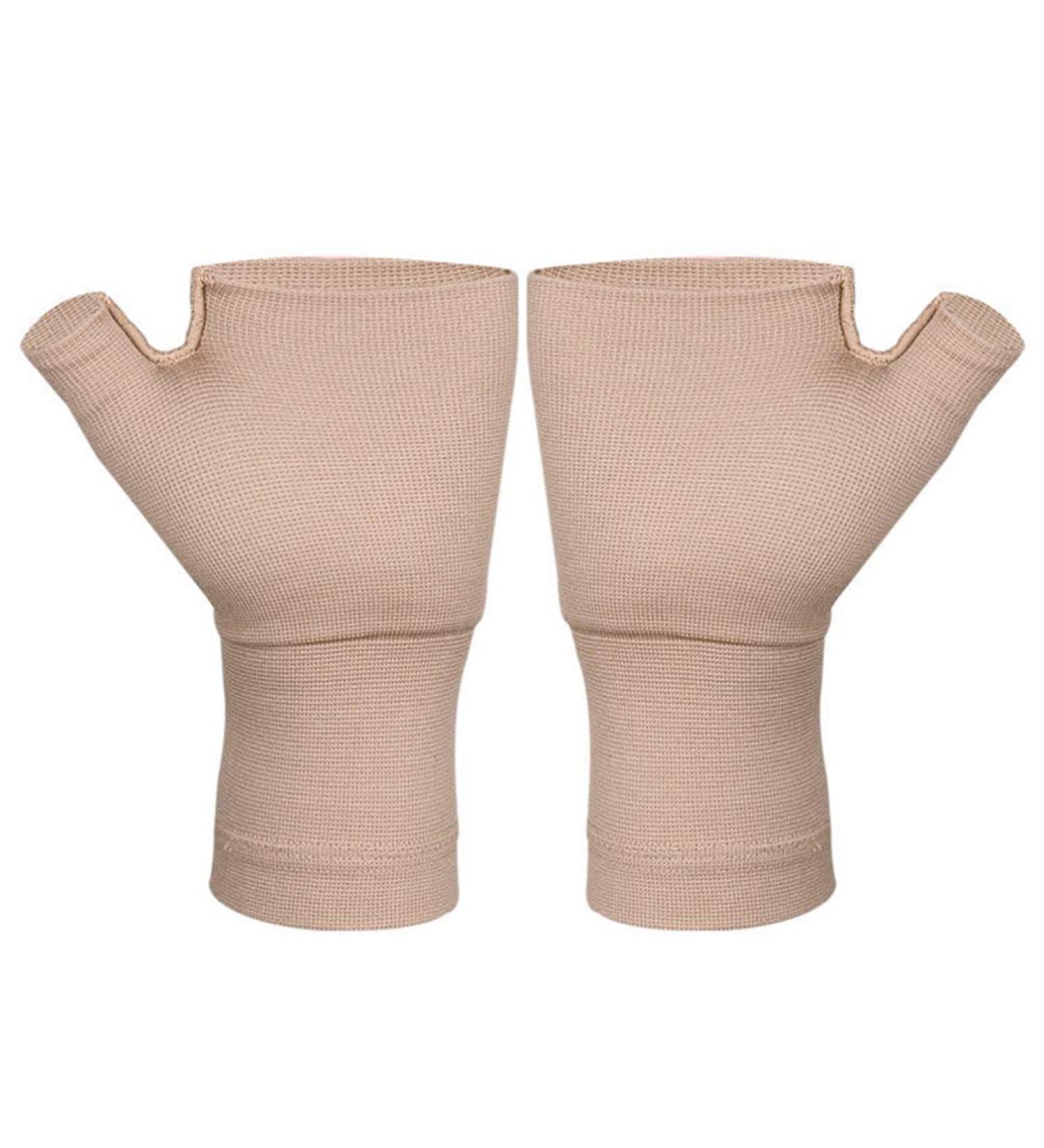 Wrist Thumb Support Sleeve - Compression Gloves for Carpal Tunnel Therapy | Fingerless Sports Wrist Brace | S Size 25x7x1cm - International Shipping Available - Buy Online on GoSupps.com