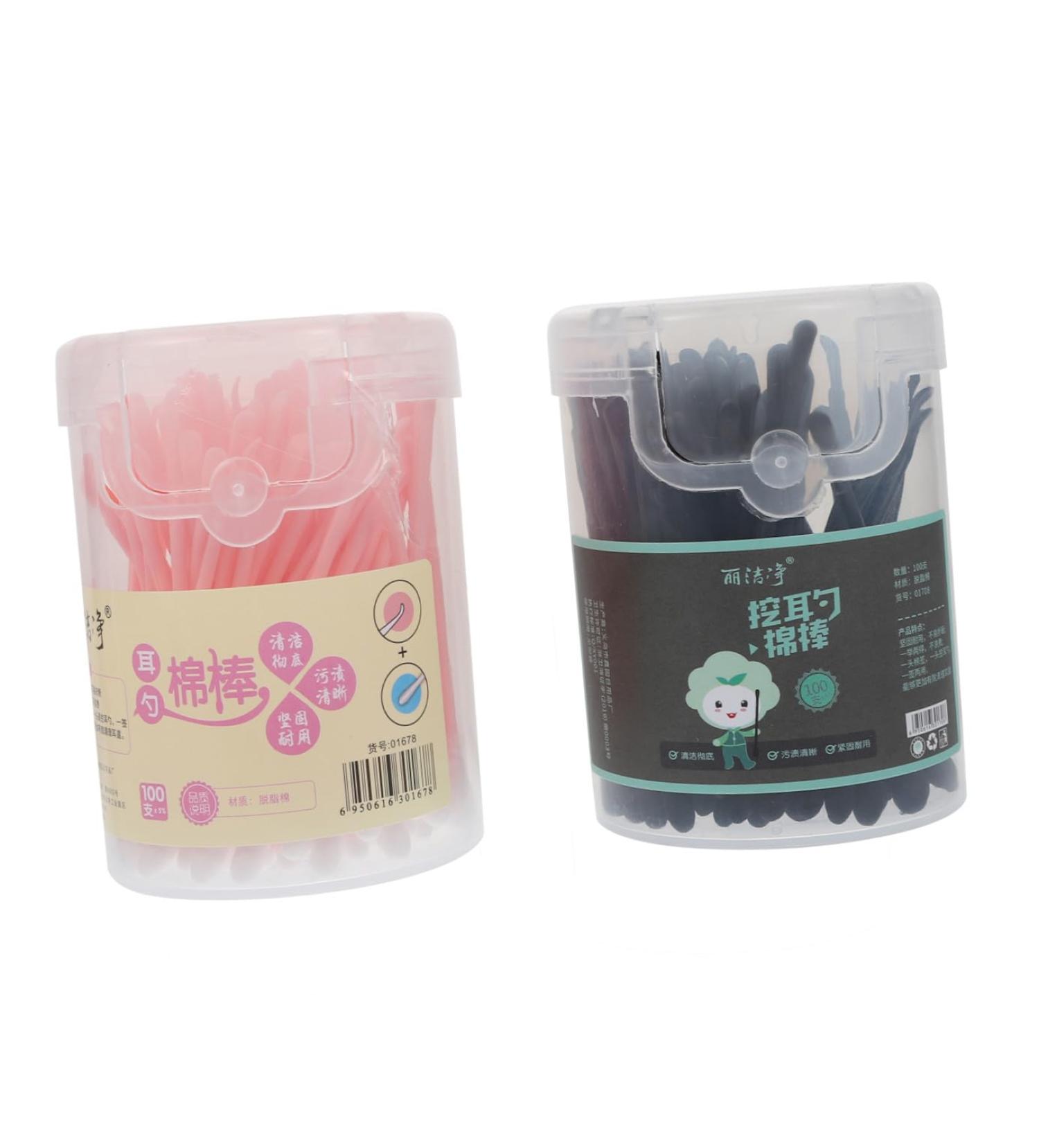 Ipetboom 200pcs Double-Headed Ear Cotton Swabs Assorted Ear Wax Removal Tools for Home Use Sticks Random Style - Buy Online on GoSupps.com