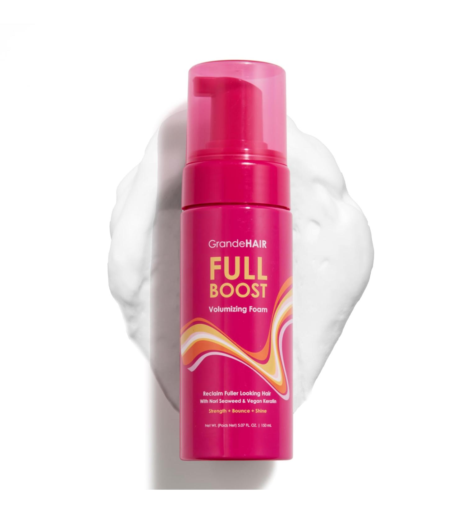 Grande Cosmetics Volumizing Hair Foam For Instant Volume Body & Fuller Looking Hair Hair Mousse for Curly Hair Defines Curls Non-sticky 5.07 Ounce - Buy Online on GoSupps.com
