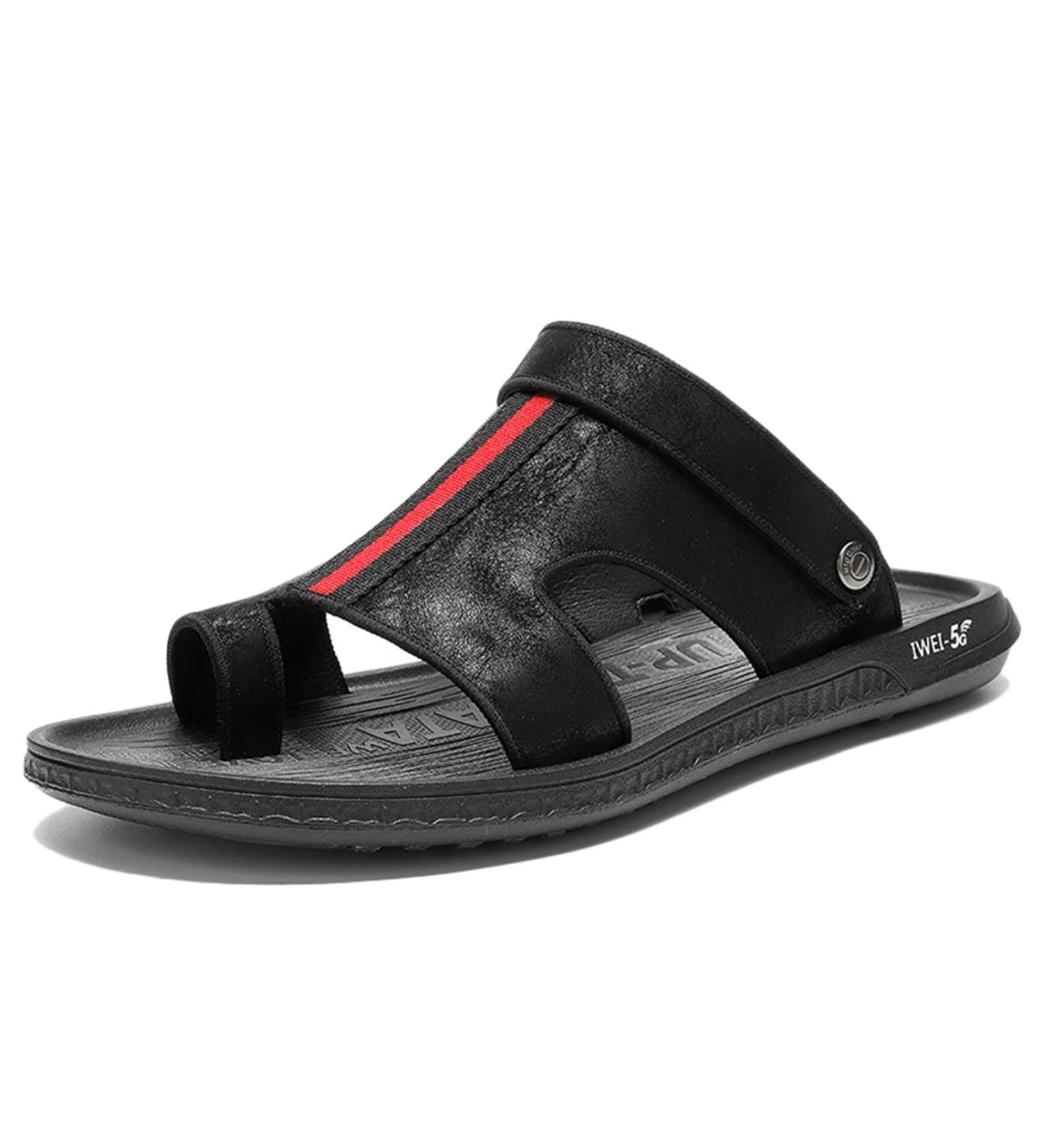 BIAJIAZHUA Orthopedic Correction Beach Slippers Men's Open Toe Sandals - Black, Size 9 - Buy Online on GoSupps.com