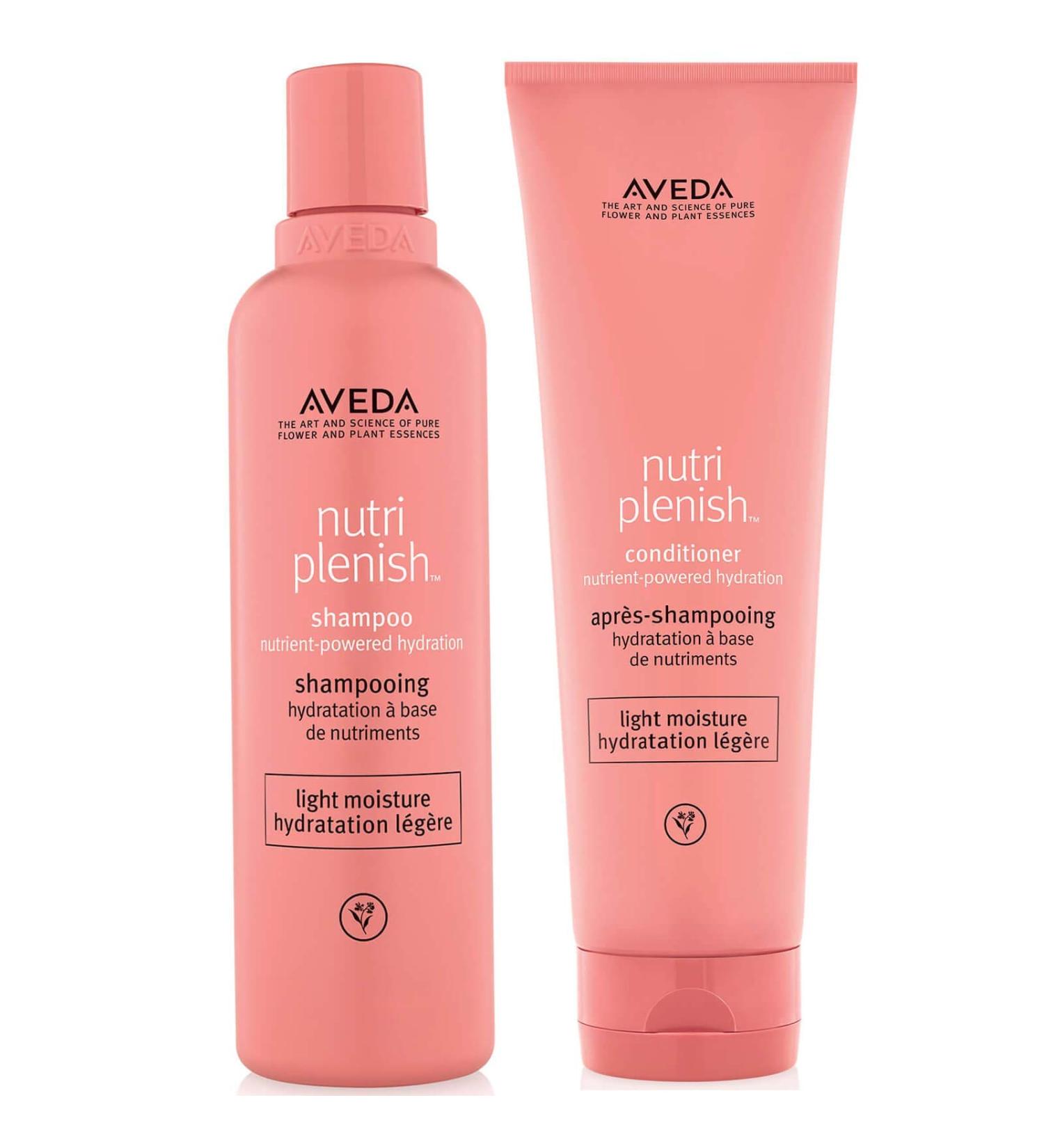 Aveda Nutriplenish Light Moisture Shampoo & Conditioner 8.5 oz Duo Set - Hydrating Hair Care Combo - Buy Online on GoSupps.com