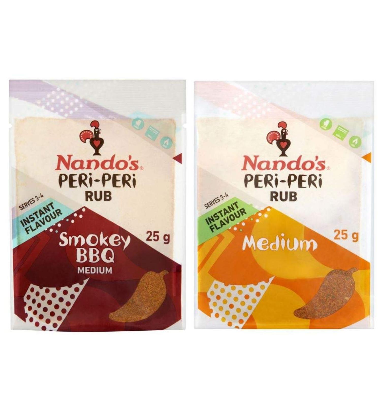 Nando's Nando's Peri-Peri Flavour Rub Assorted Fragrance 25 g Pack of 2
