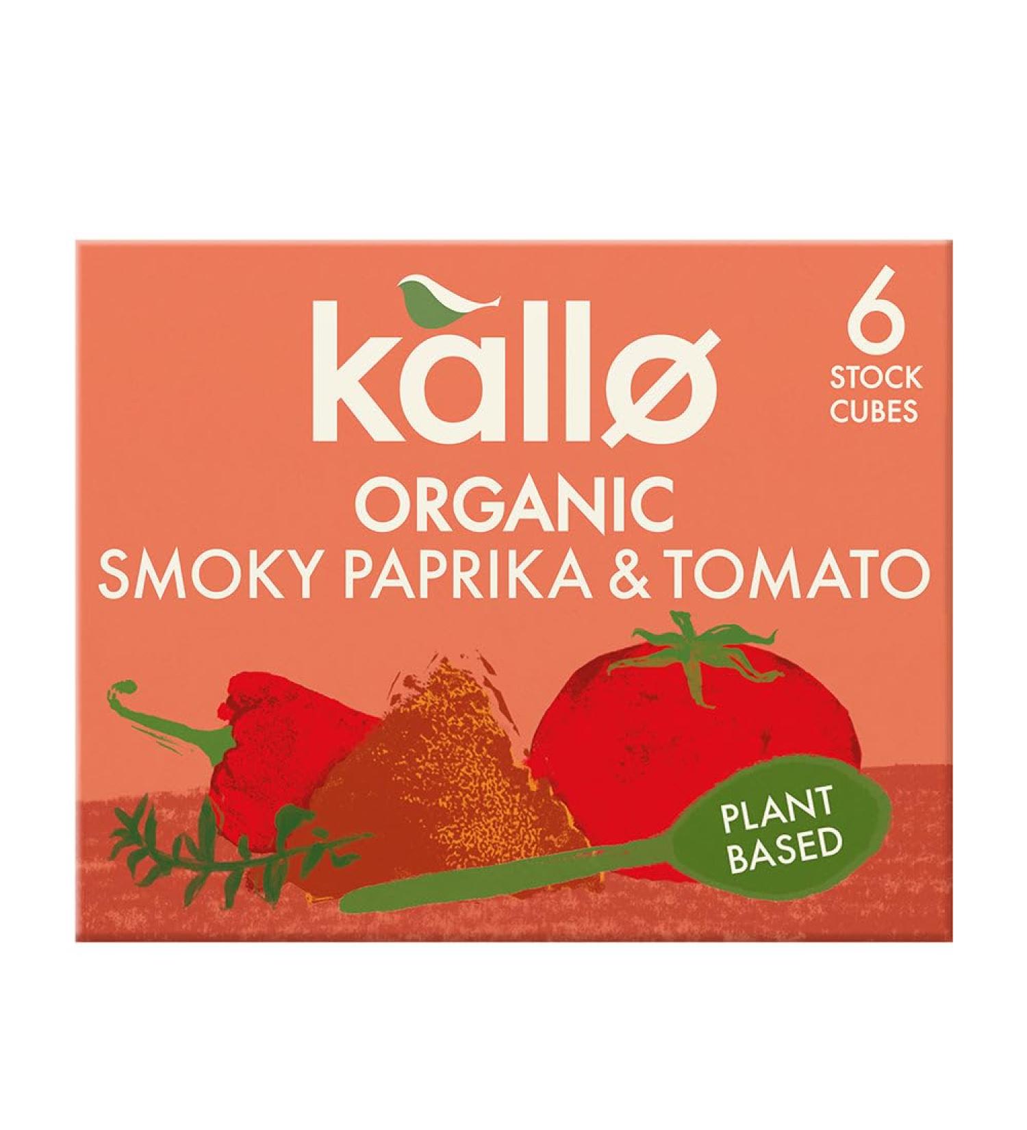 Kallo Organic Chicken Paprika & Tomato Broth Cubes 66g