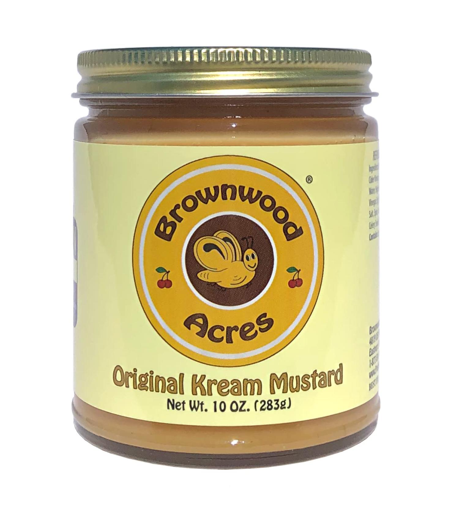 Brownwood Acres Original Kream Mustard - Handcrafted in Northern Michigan Since 1945 (10 oz) - Buy Online on GoSupps.com