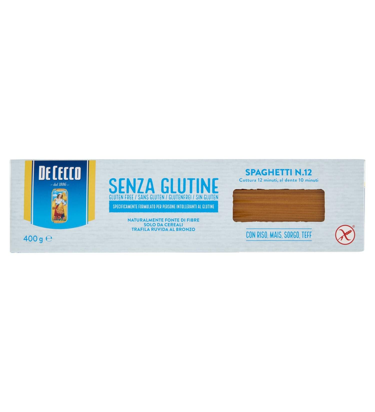 Italian Gourmet E.R. Pack of 10 Gluten-Free Spaghetti No. 12 - Gluten-Free Pasta - 400g - Polpa Italian Gourmet - 400g - Buy Online on GoSupps.com