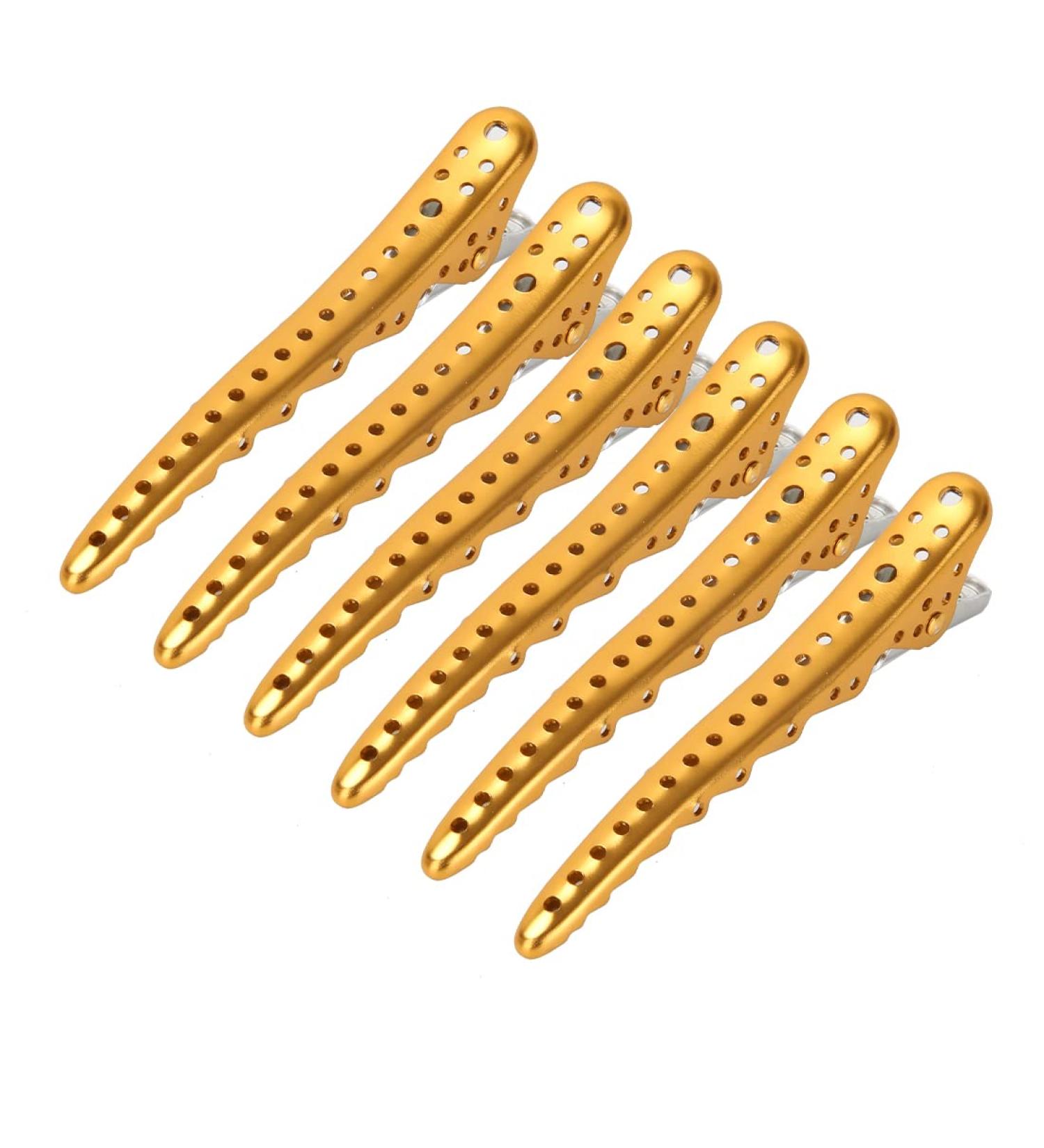 YS Alligator Hair Clips 6 Pack - Professional Aluminum Duck Bill Clips for Styling & Sectioning - Ideal for Salon and Home Hair Cutting - Buy Online on GoSupps.com