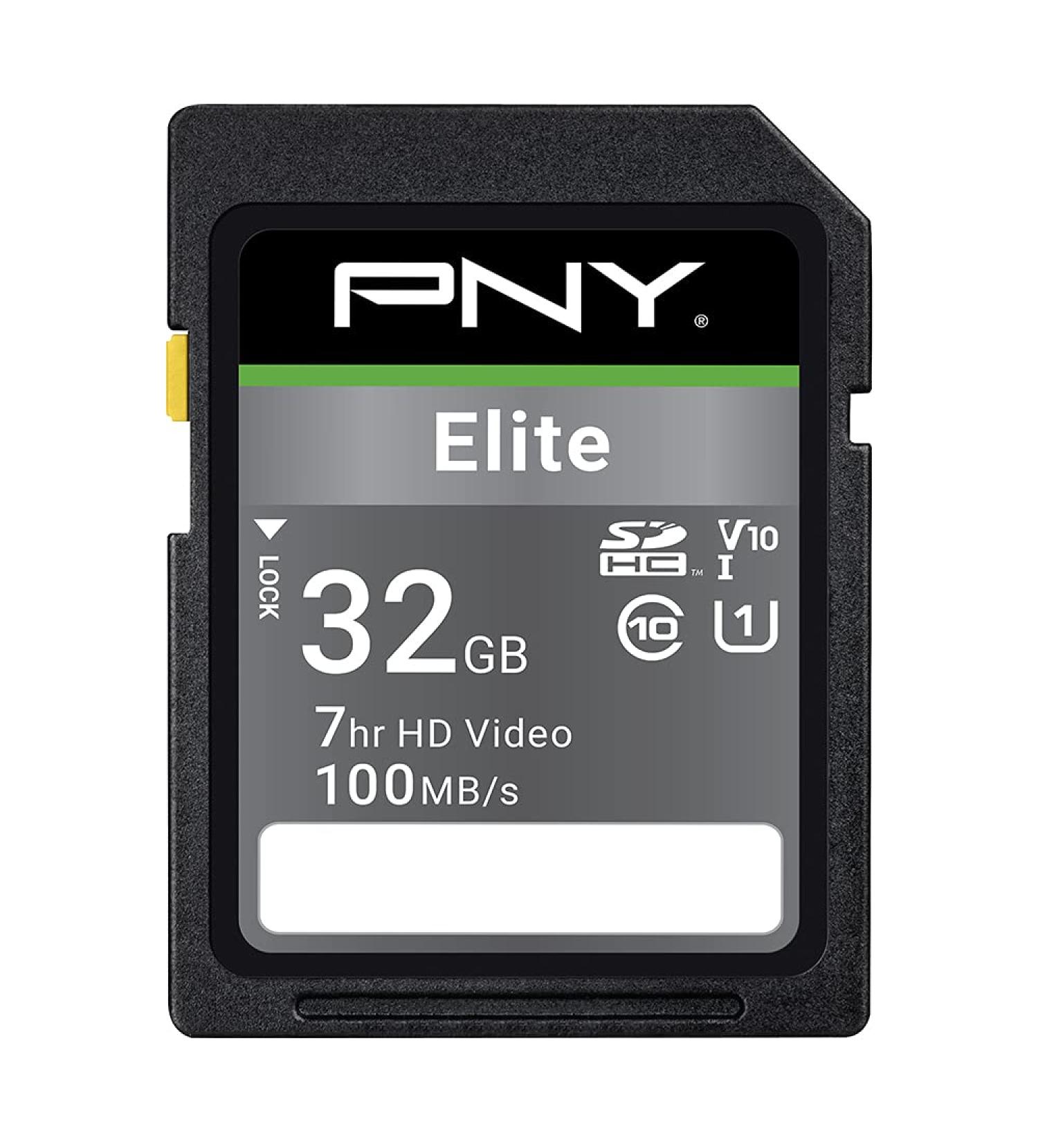 PNY 32GB Elite Class 10 U1 V10 SDHC Flash Memory Card - 100MB/s | Full HD | UHS-I Compatibility - Buy Online on GoSupps.com
