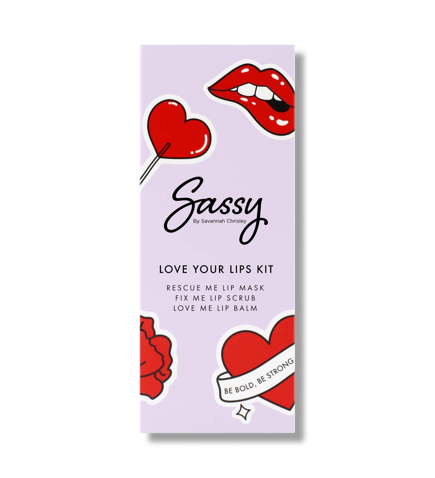 Sassy by Savannah Chrisley Love Your Lips Kit - Contains Mask Balm and Lip Scrub - Reveals Luscious Smoother Skin - Adds Pop of Color - Enhances Your Pout for Healthy Appearance - 3 pc - Buy Online on GoSupps.com