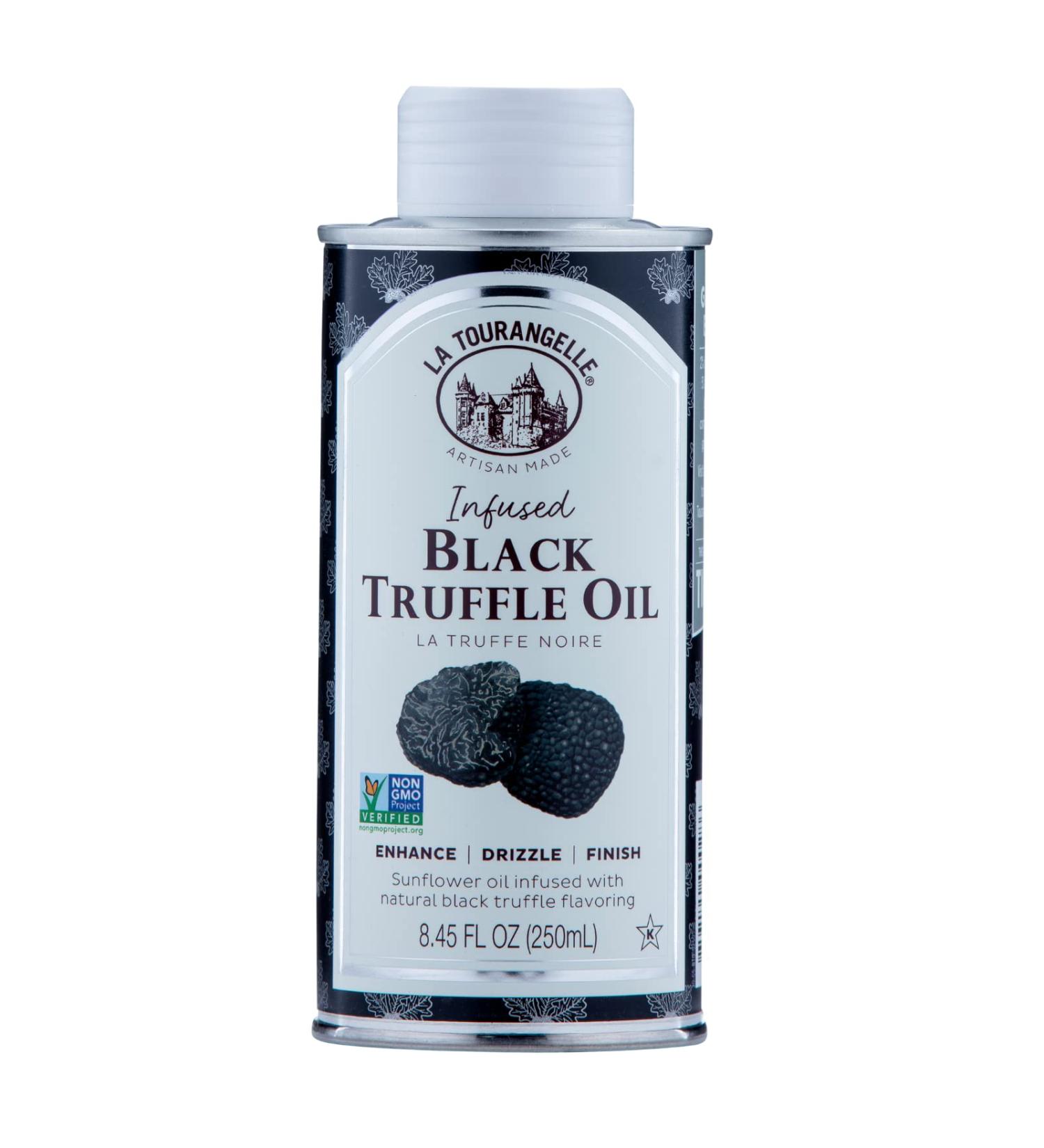 La Tourangelle Black Truffle Oil - 8.45 fl oz - Complex Gourmet Earthy Flavor for Pasta, Popcorn, Vegetables & More - Buy Online on GoSupps.com