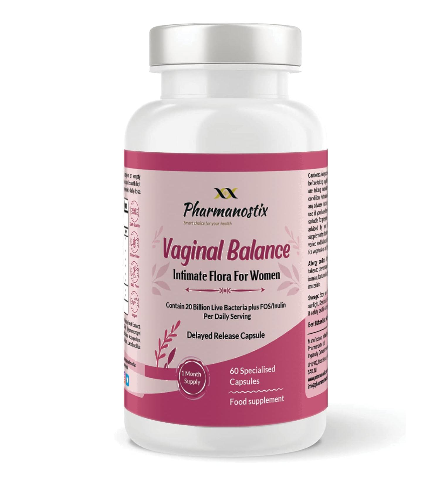 Vaginal Balance 60 Capsules | 10 Billion CFU | Intimate Flora & UTI Support for Women | UK - Buy Online on GoSupps.com